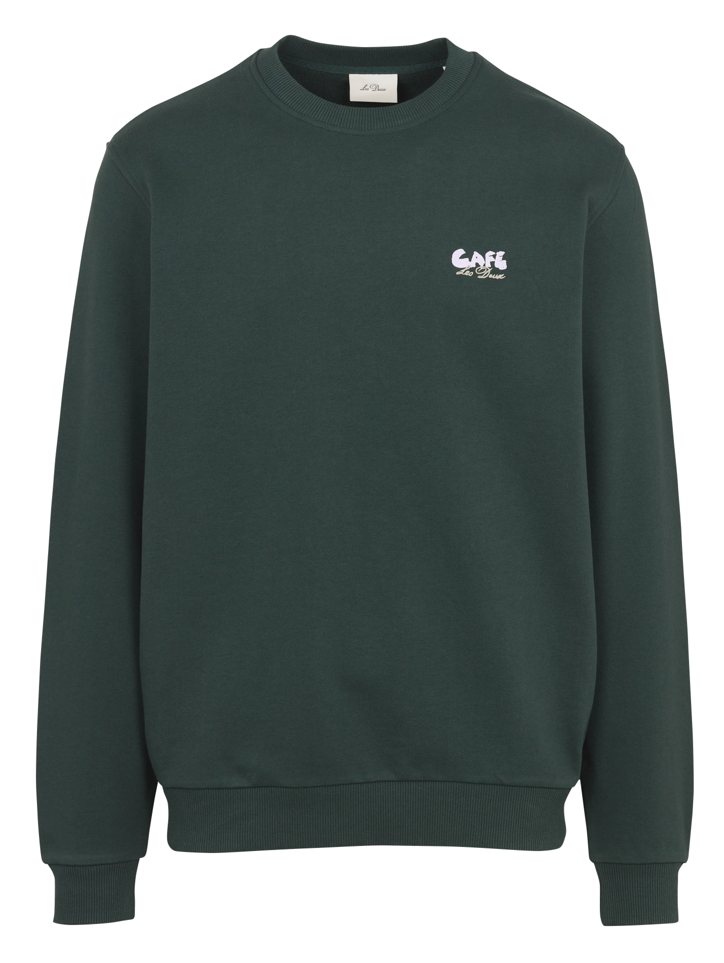 Sweat col rond en coton bio LES DEUX Vert