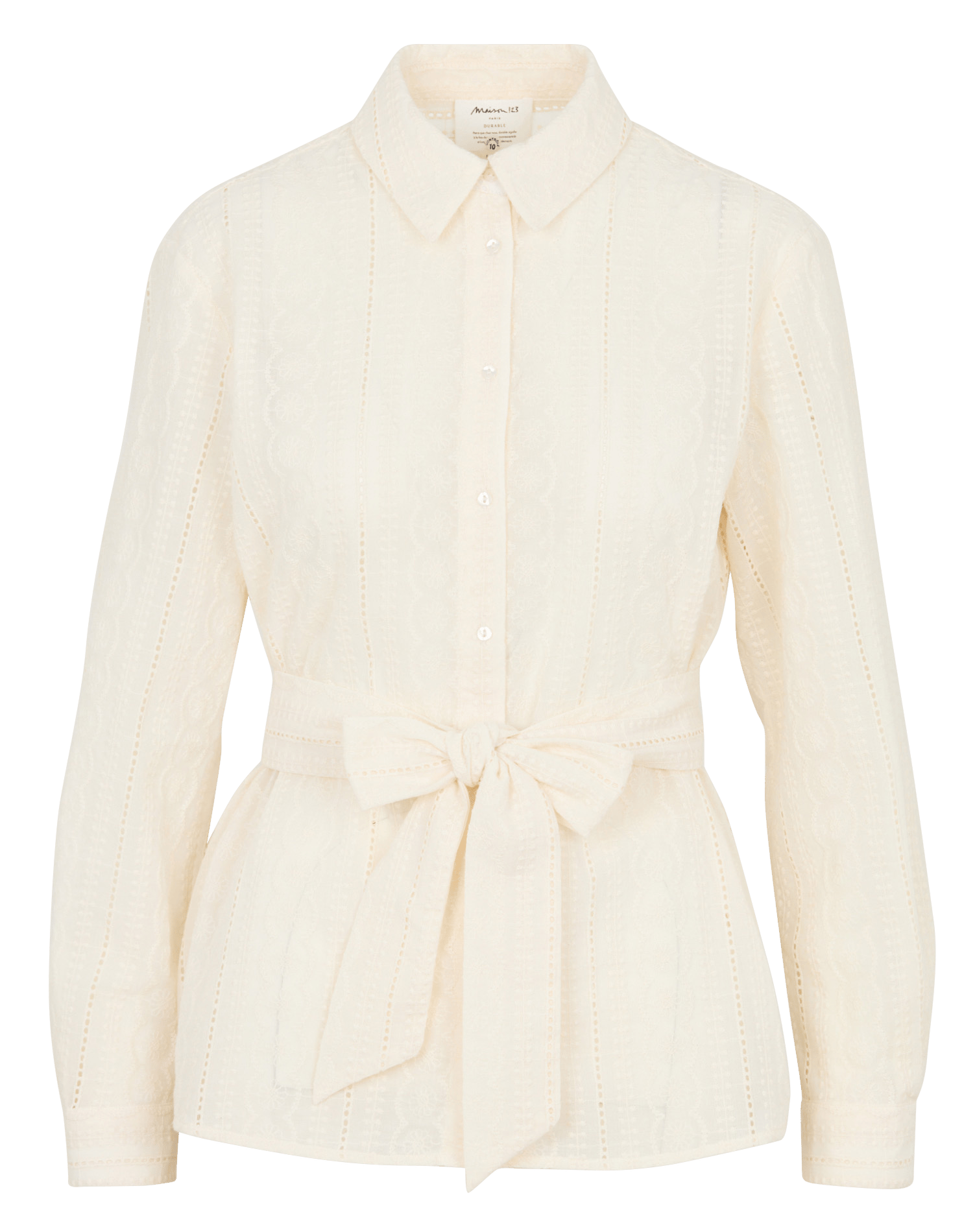 Chemise oversize brodée MAISON 123 Beige