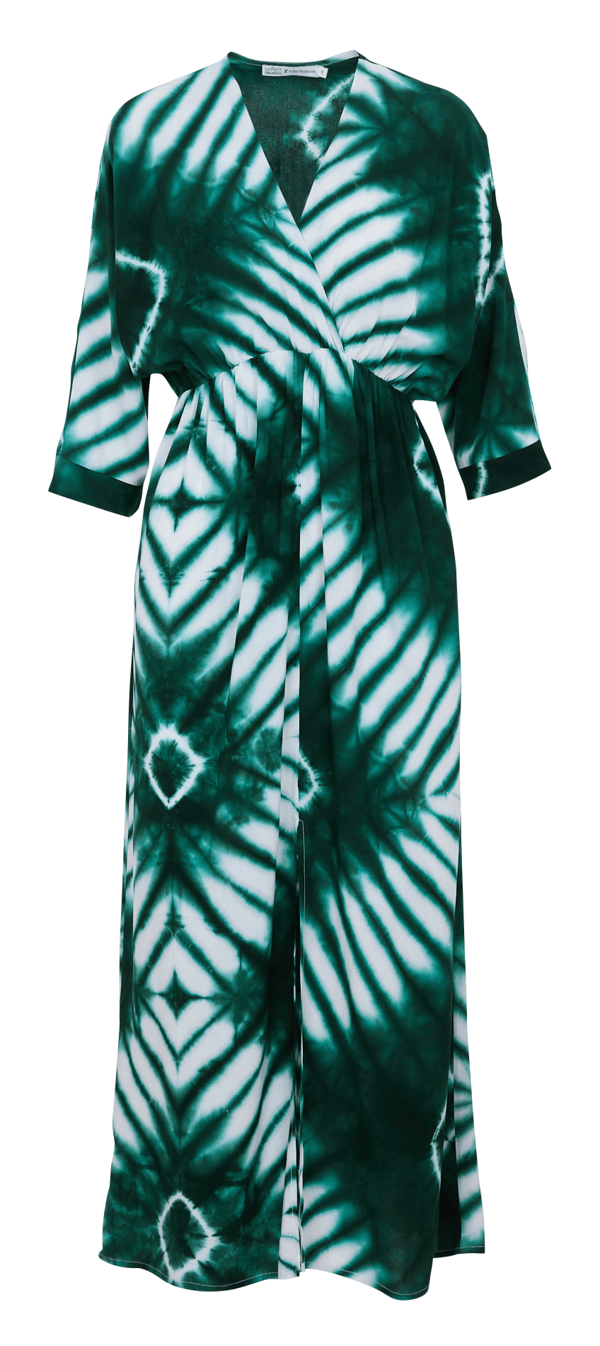 Long loose-fit printed dress LA FEE MARABOUTEE Green