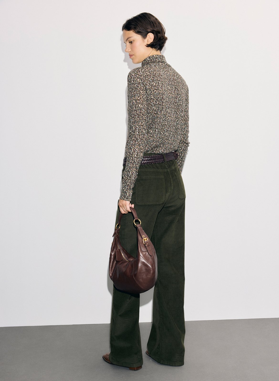 Ausgestellte Hose aus Baumwoll-Mix GERARD DAREL Khaki