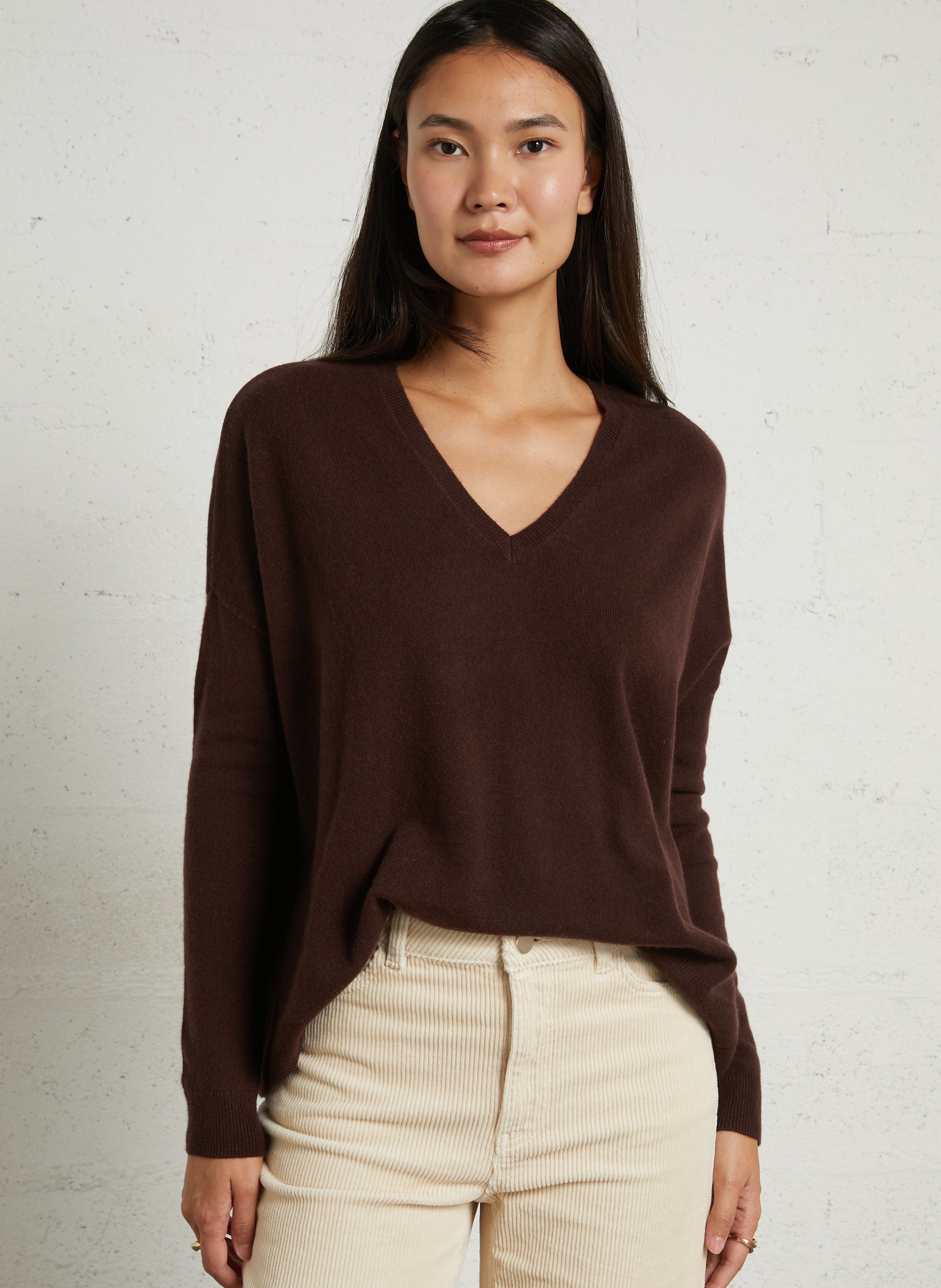 Weit geschnittener Kaschmirpullover SUD EXPRESS Braun