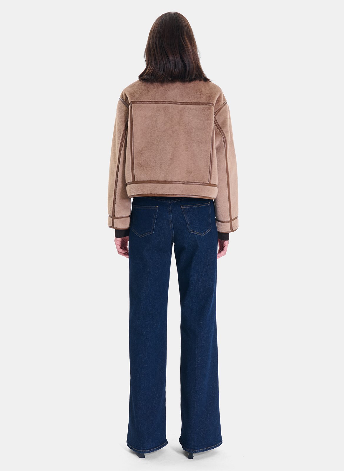 Short reversible oversized jacket ZAPA Brown