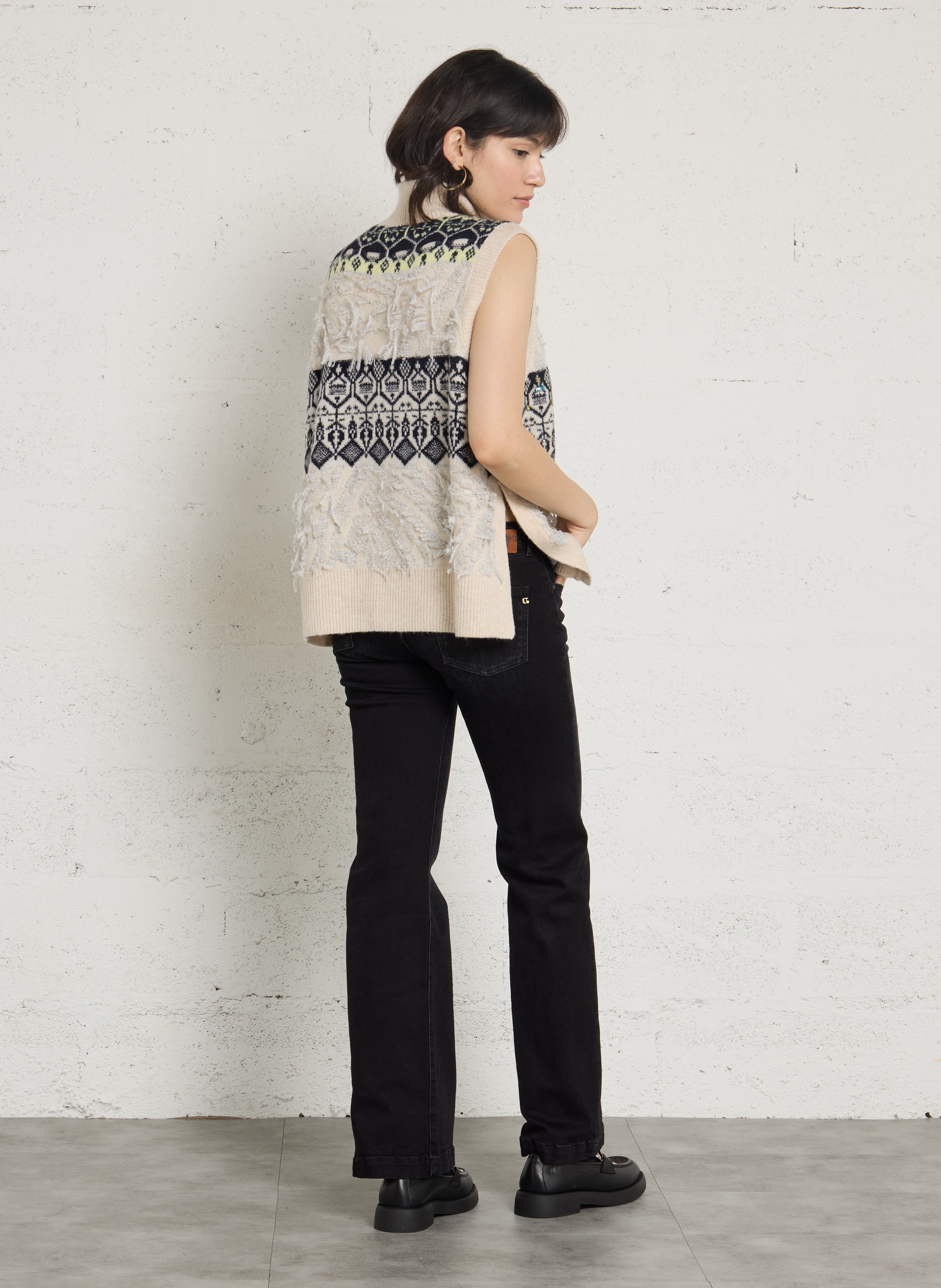 Gilet sans manches col montant droit  LIU JO Multicolore