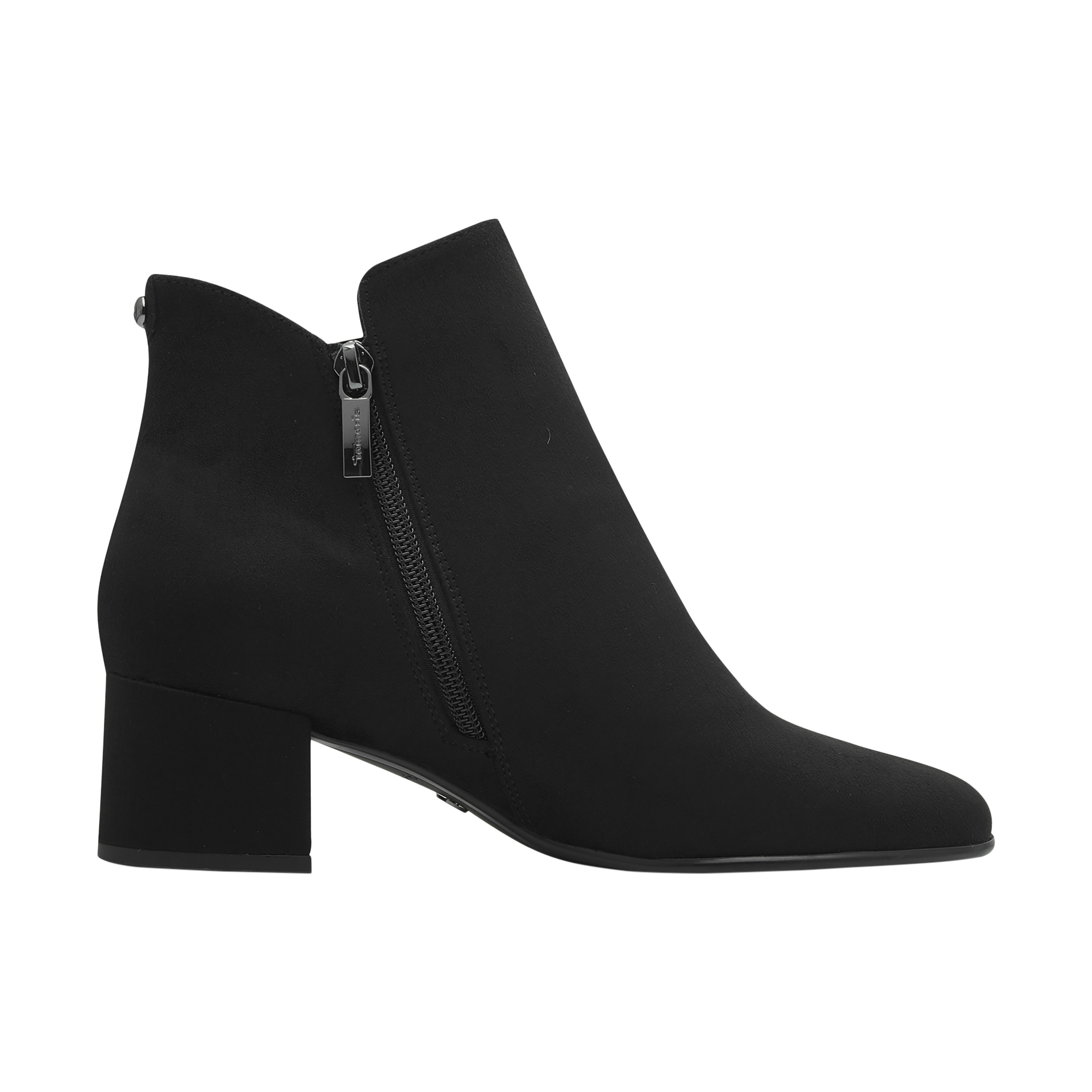 Heeled ankle boots with zipper TAMARIS Black
