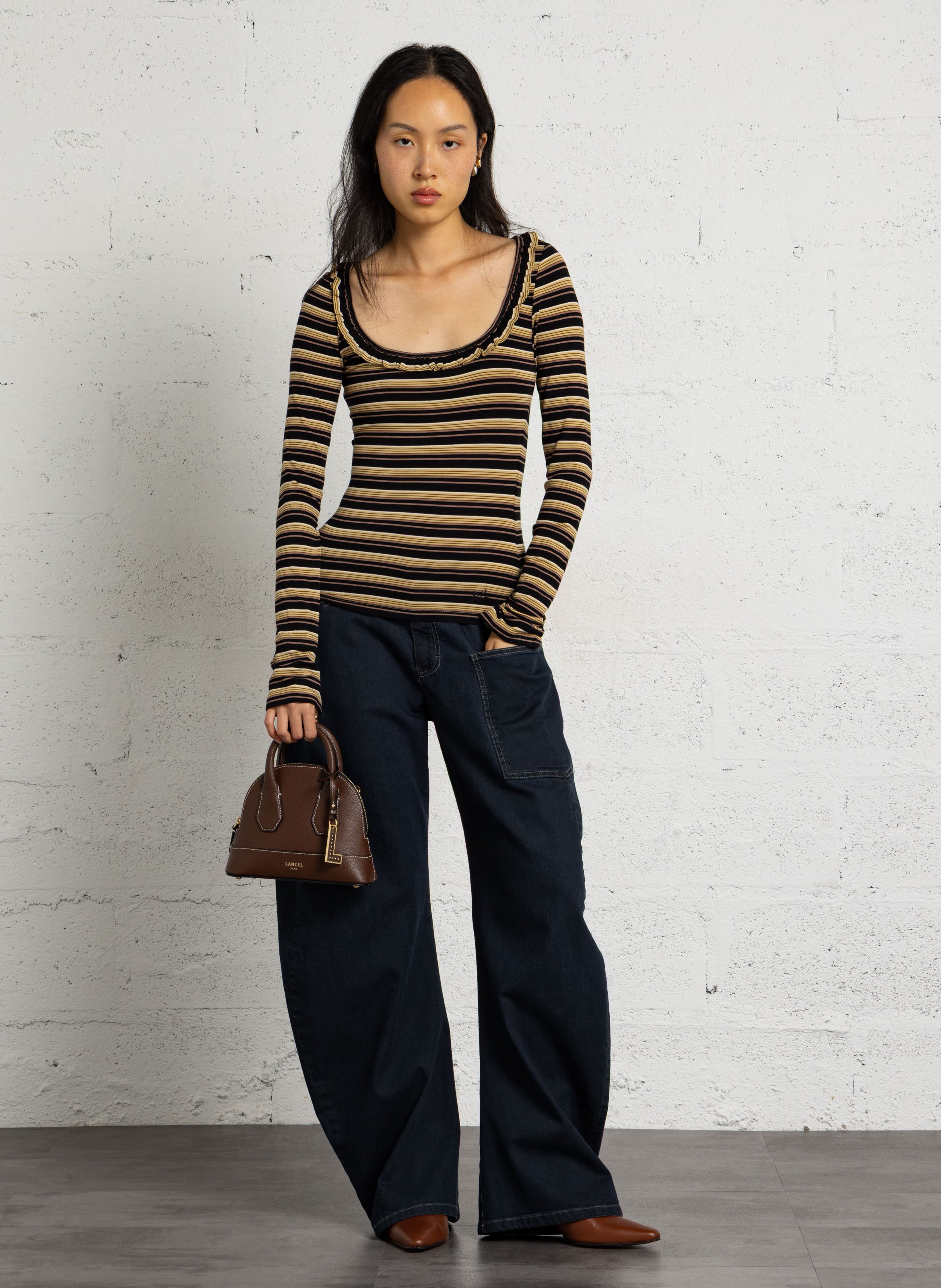 Round-neck cotton top | Multicolored DAMSON MADDER Women