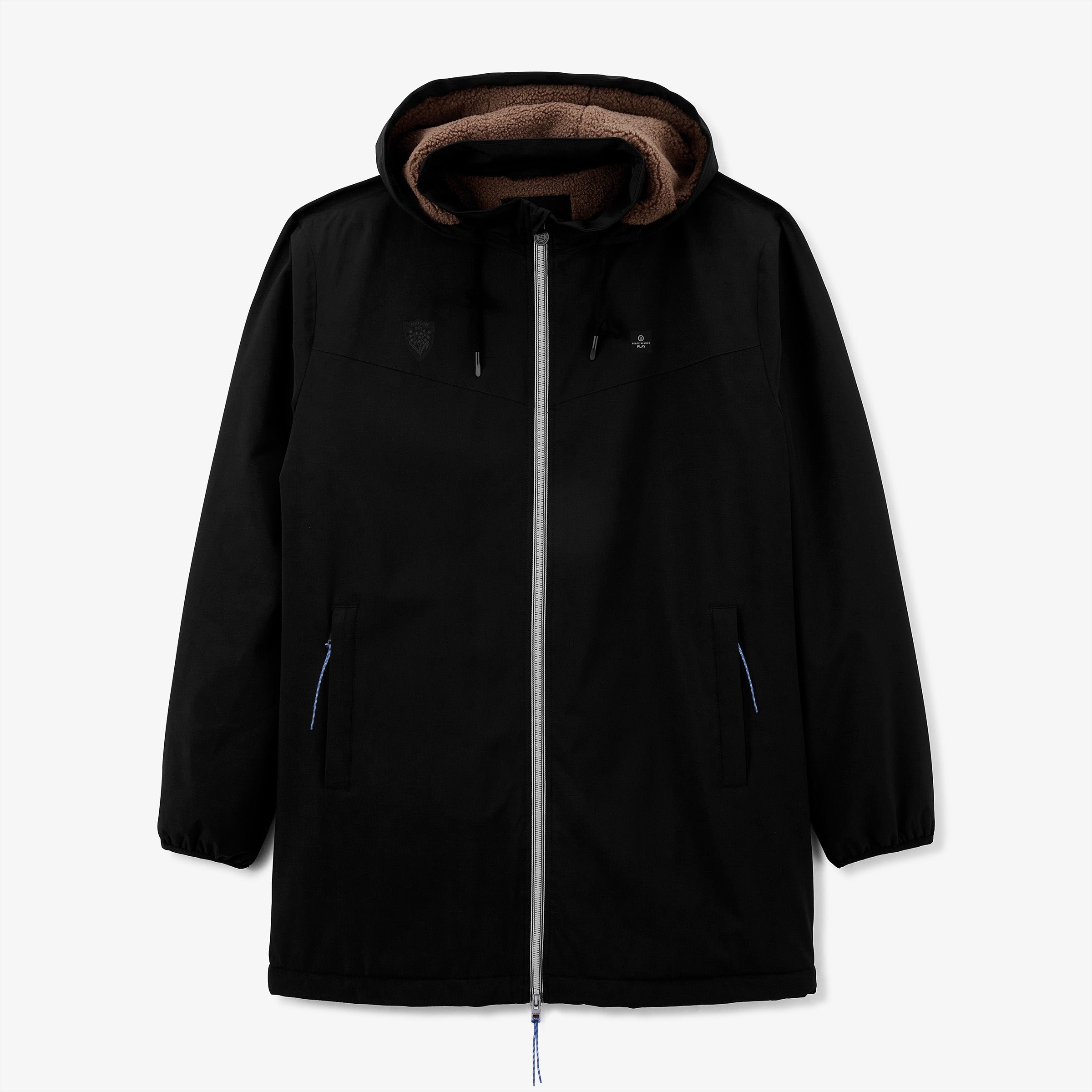 Water-repellent parka with fleece-lined hood SERGE BLANCO Black