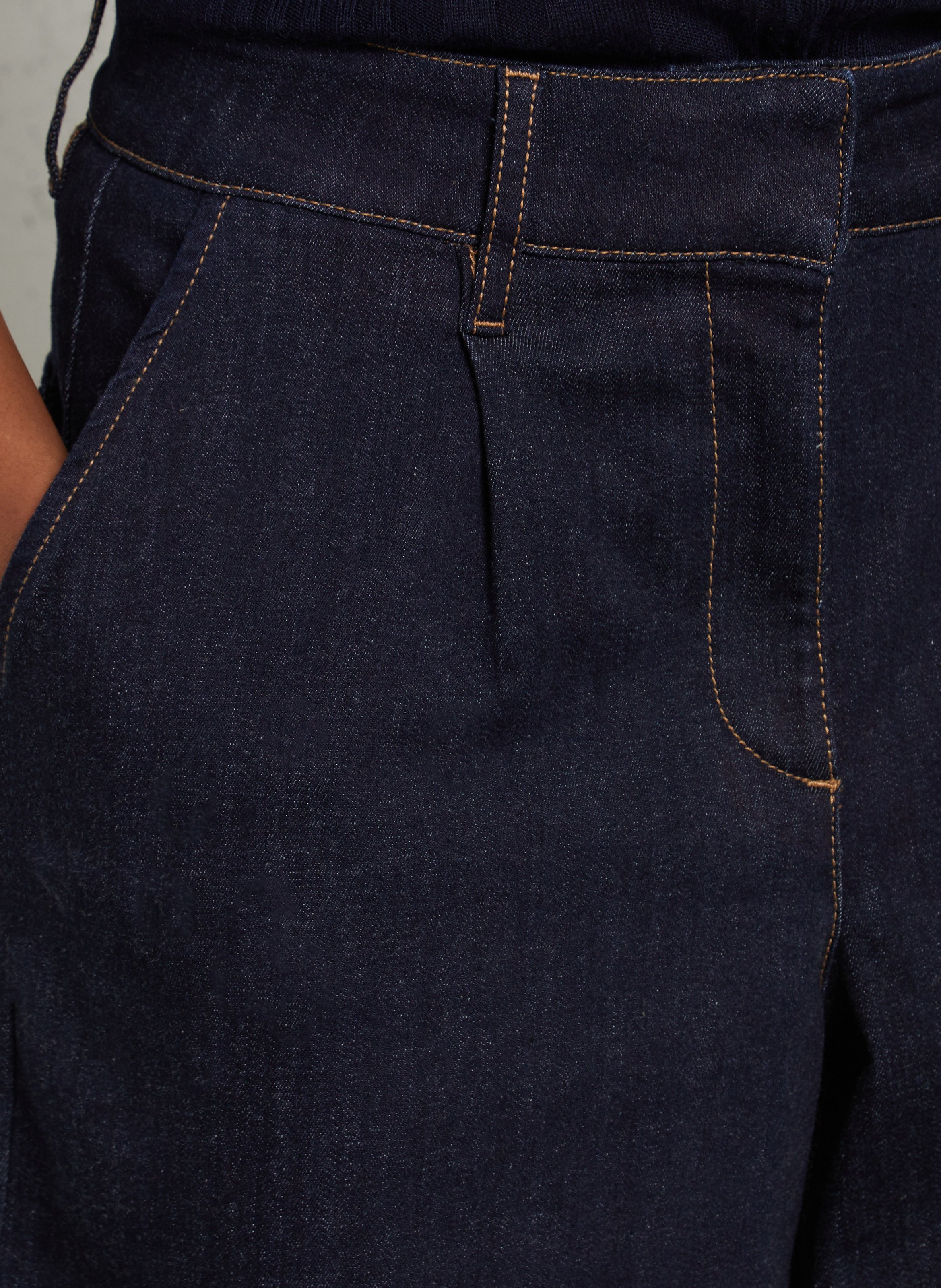 Rechte, cropped jeans - katoenblend MAISON 123 Blauw
