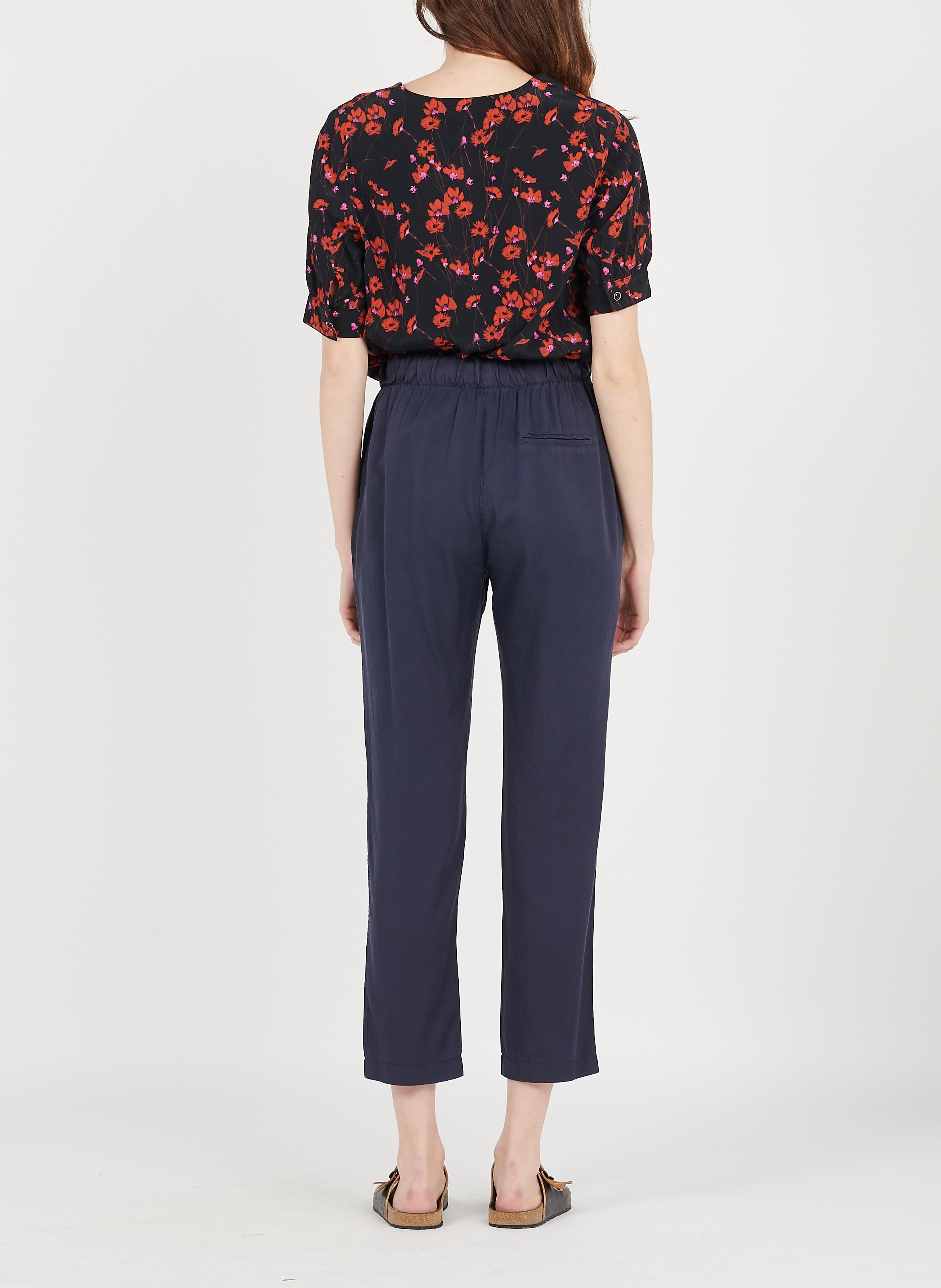 Pantalon droit 7/8ème LA FEE MARABOUTEE Bleu