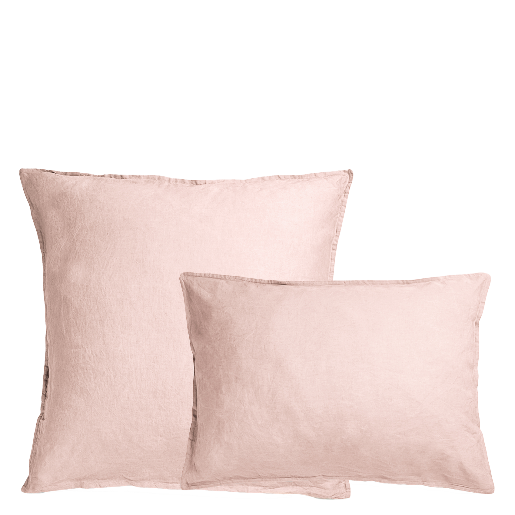 Kussensloop van stonewashed linnen  Rose