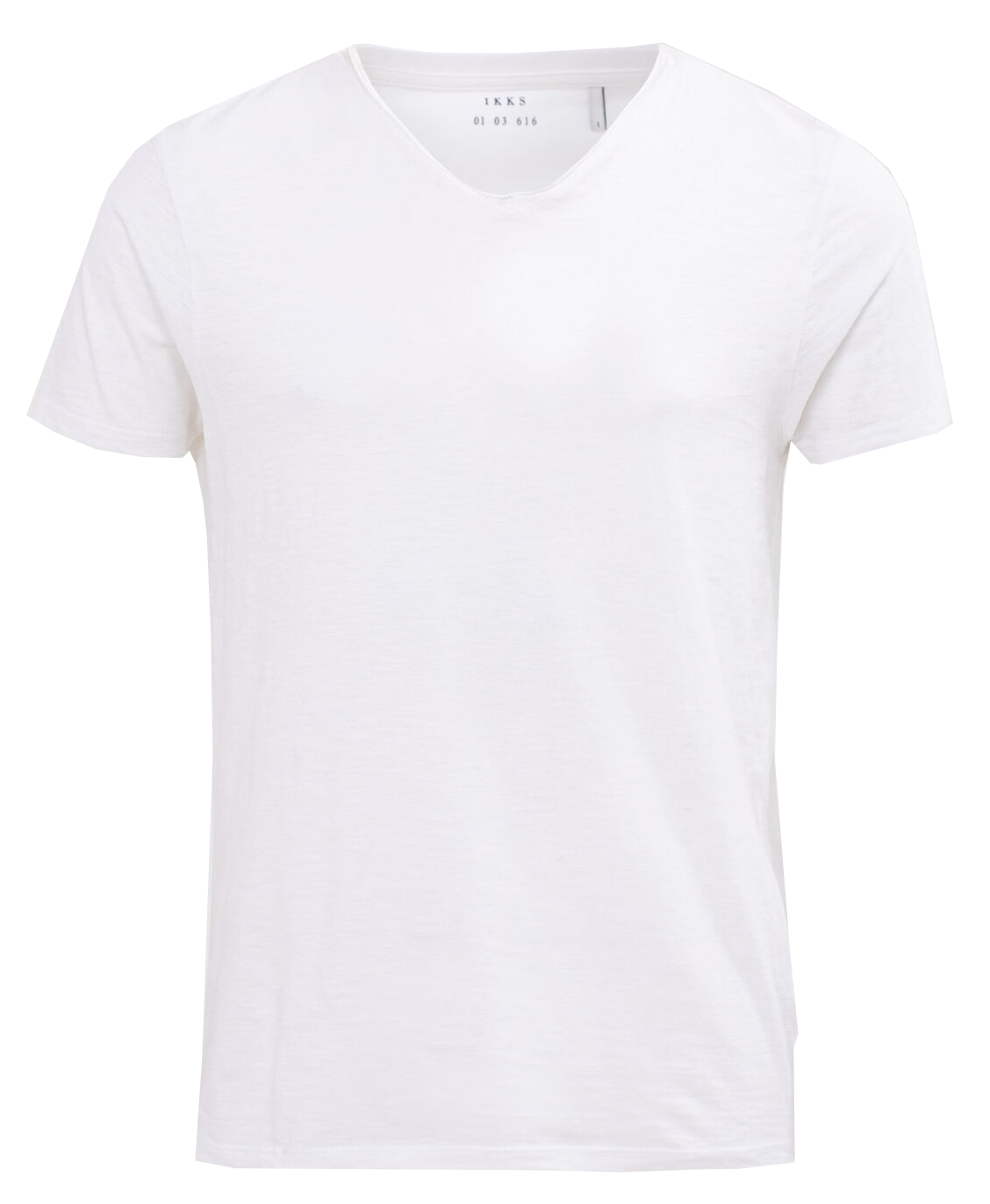 Tee-shirt col V en coton IKKS Blanc