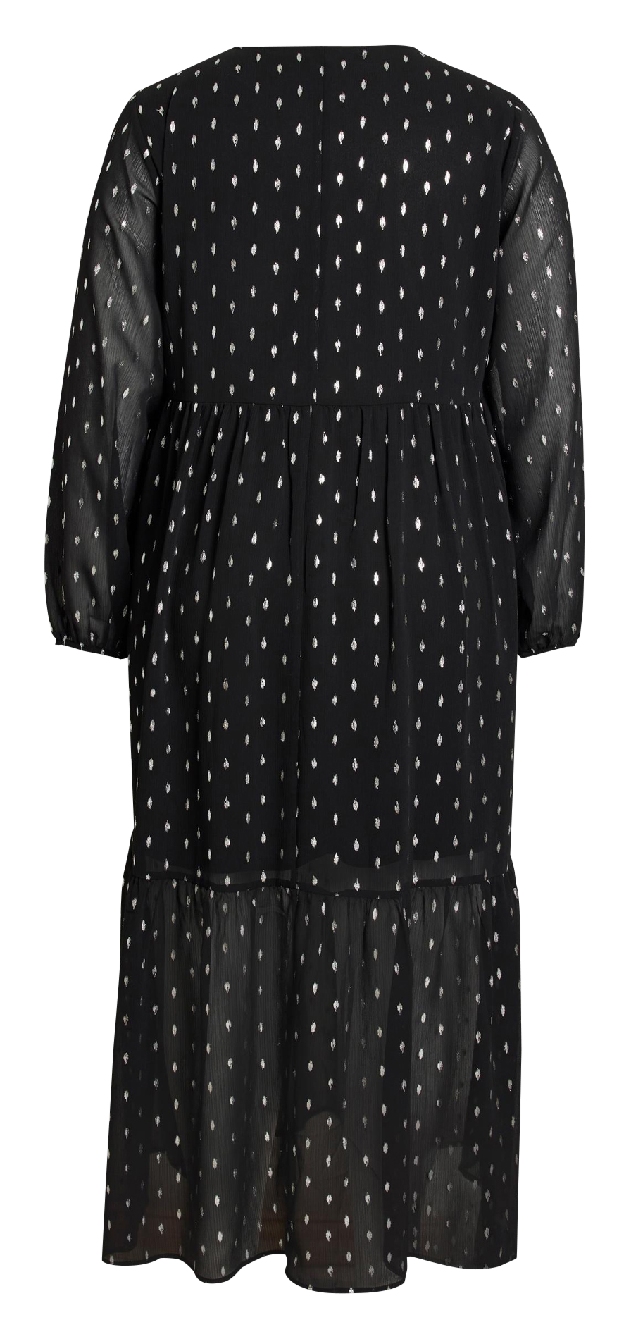 Robe longue ample col V EVOKED Noir