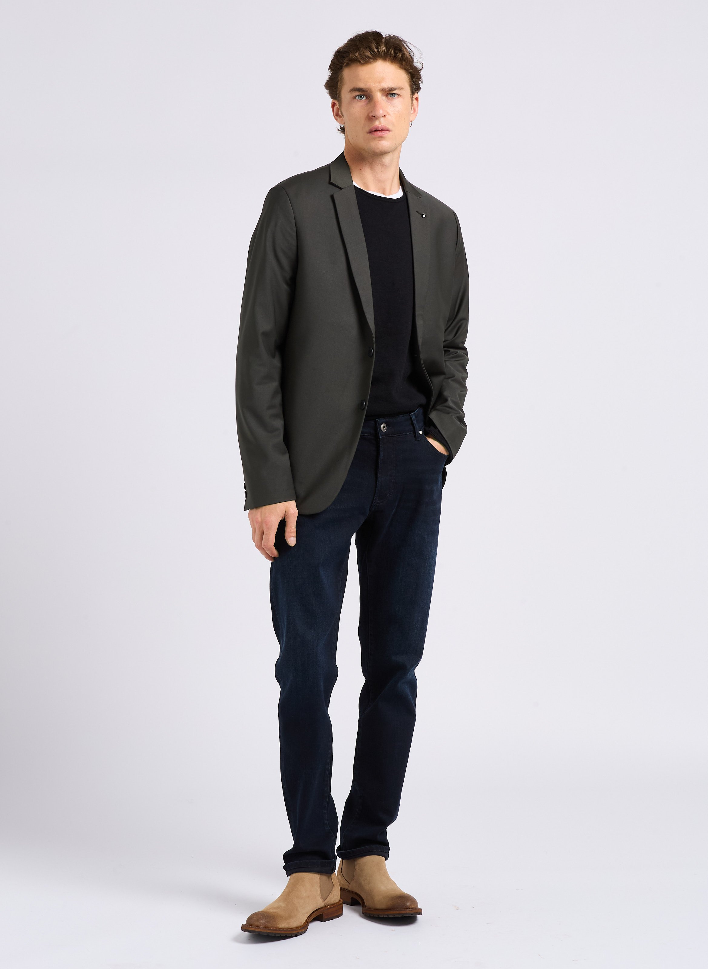 Boot-Ausschnitt Baumwollpullover IKKS Schwarz