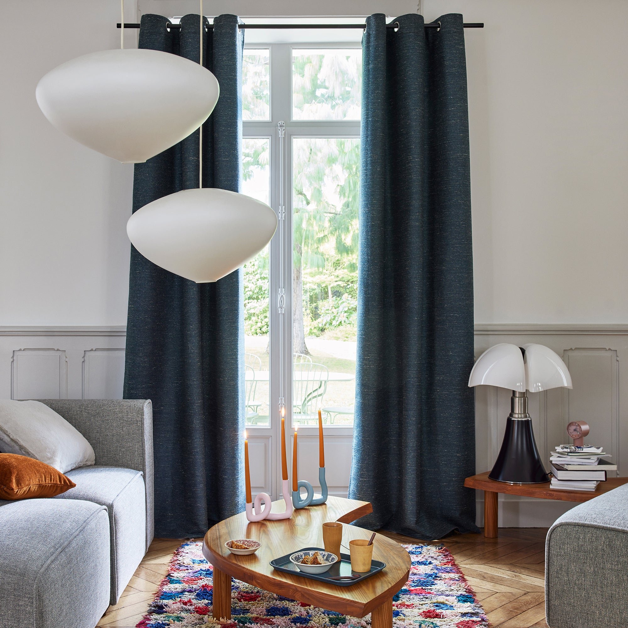 ORSSO - Curtain with eyelets MADURA Blue