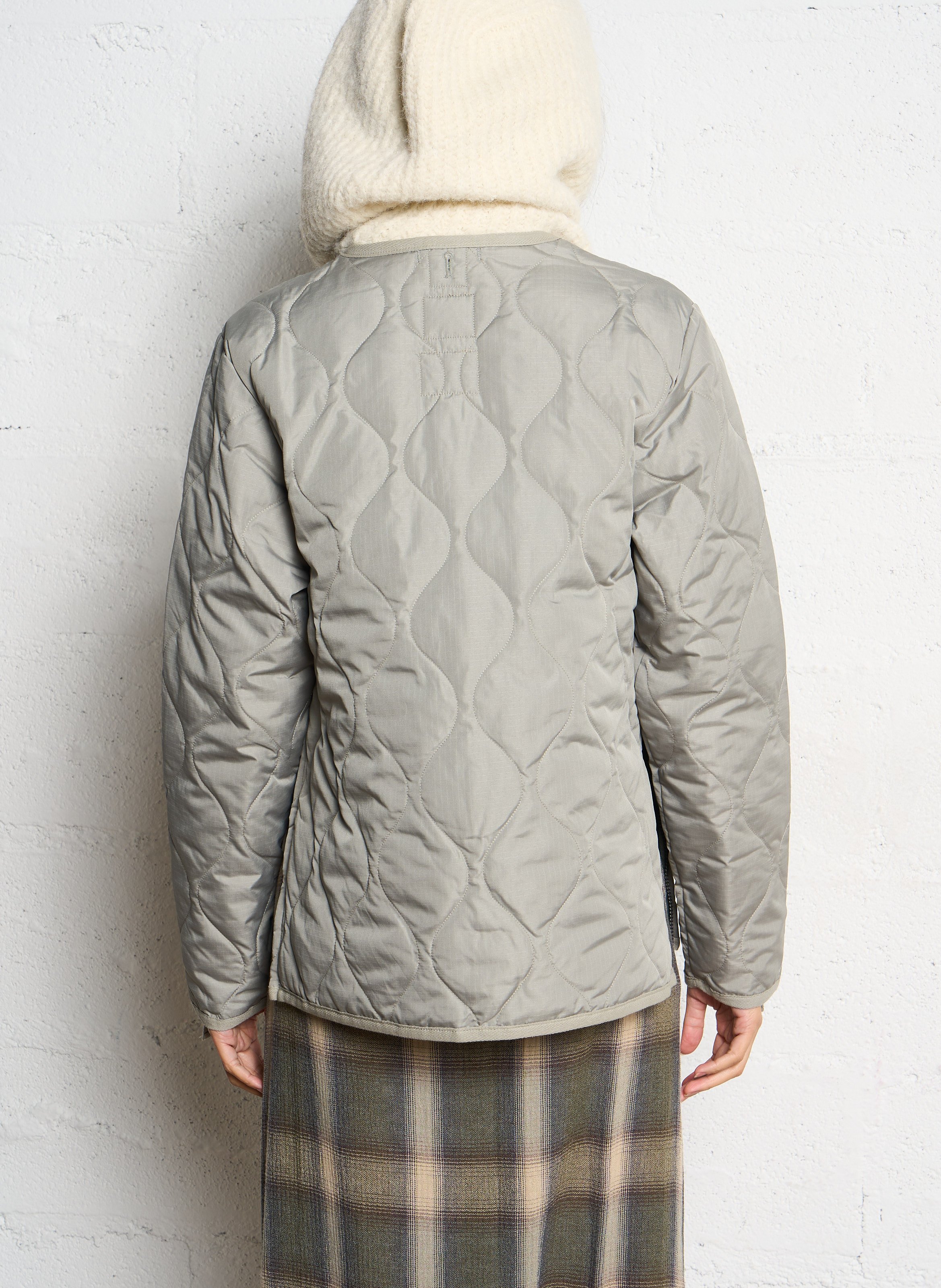 Veste col V matelassée TAION Kaki