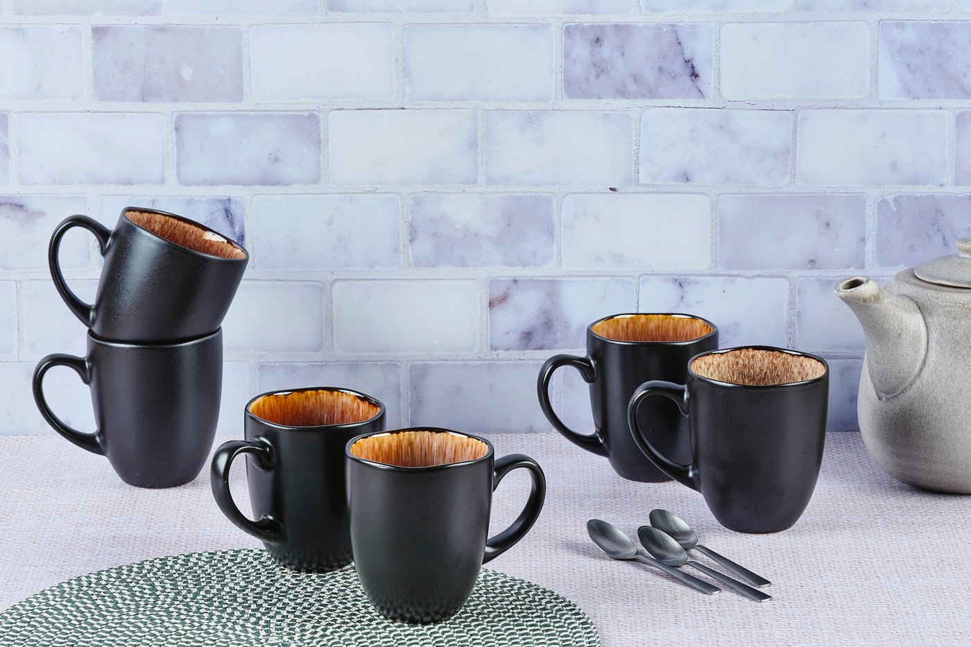 Mug iris 40cl - 6 pièces - marron sauvage BJORN Marron