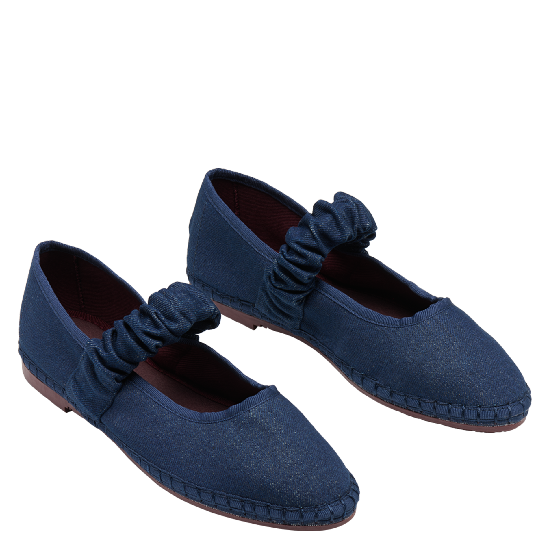 Cotton denim ballet flats FLABELUS Blue