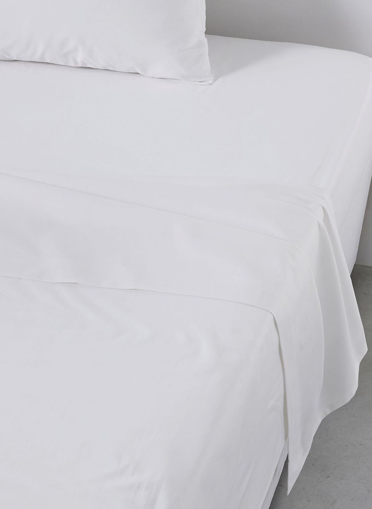 Flat sheet for bed in plain cotton TODAY LINGE DE MAISON White