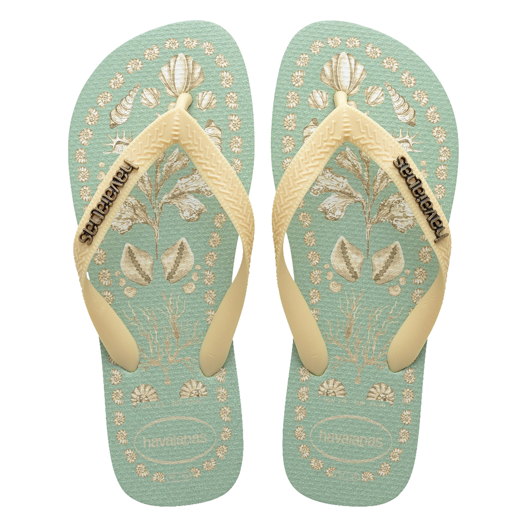 Slim flip-Flops with printed soles Green Havaianas Women Place
