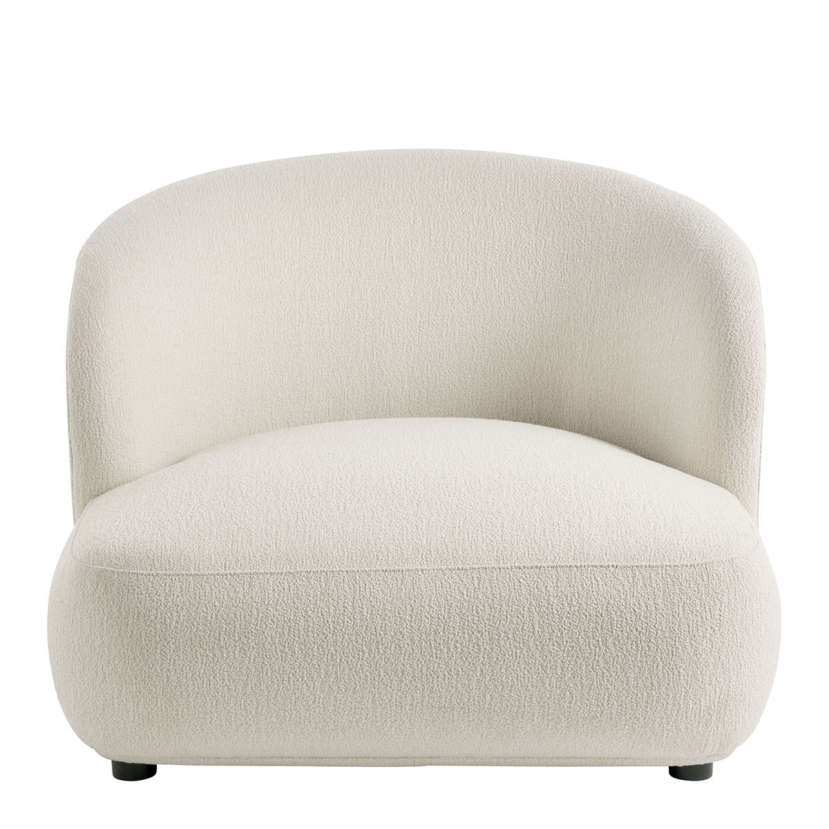 Large bouclé armchair BLANC D'IVOIRE Beige