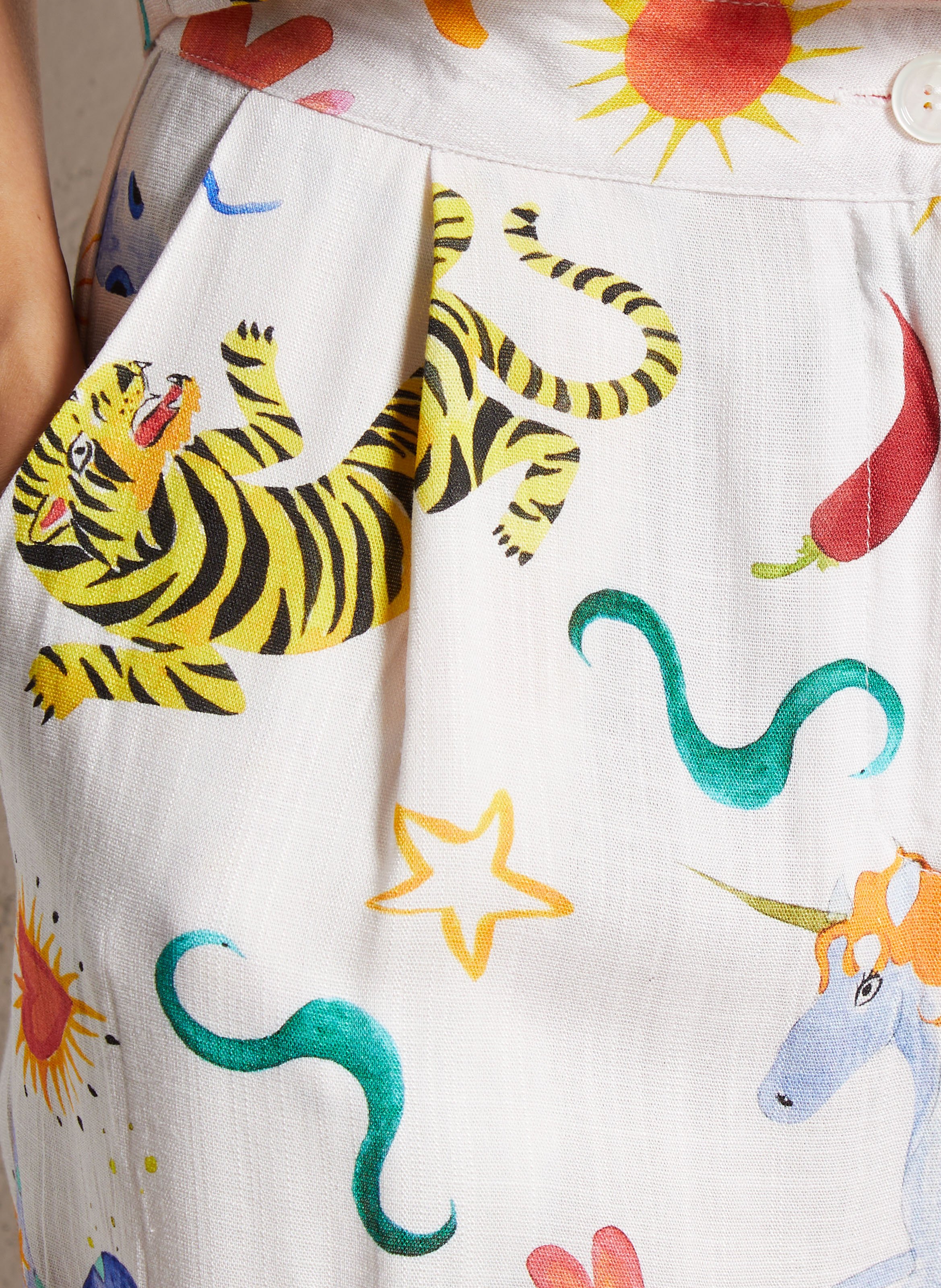 Norton printed straight trousers LA PETITE ETOILE Multicolored