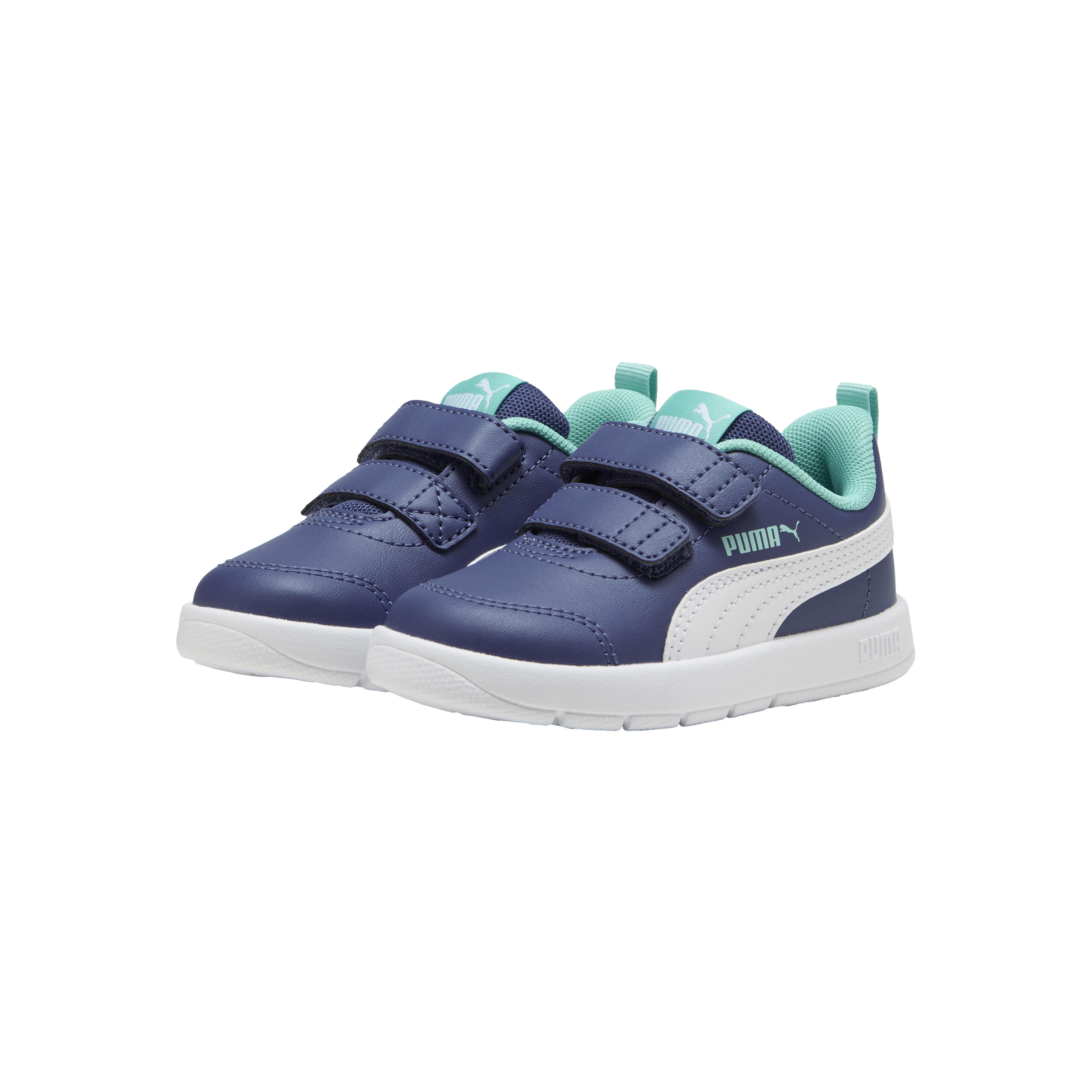 Low children's sneaker with Velcro straps Courtflex v3 v inf PUMA Blue