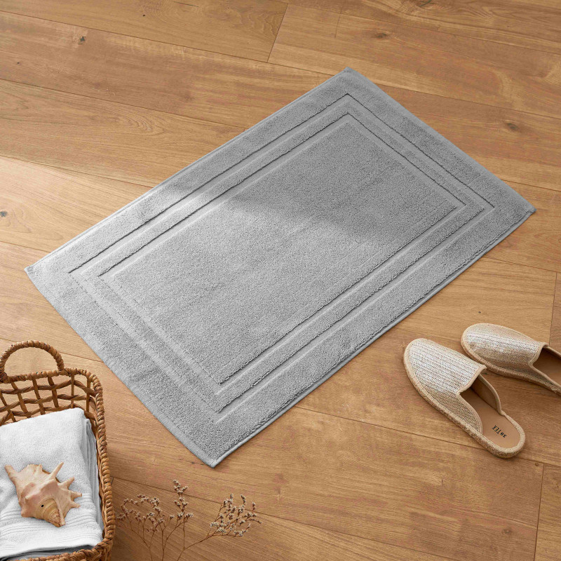 100% combed cotton bath mat COTON PUR Grey