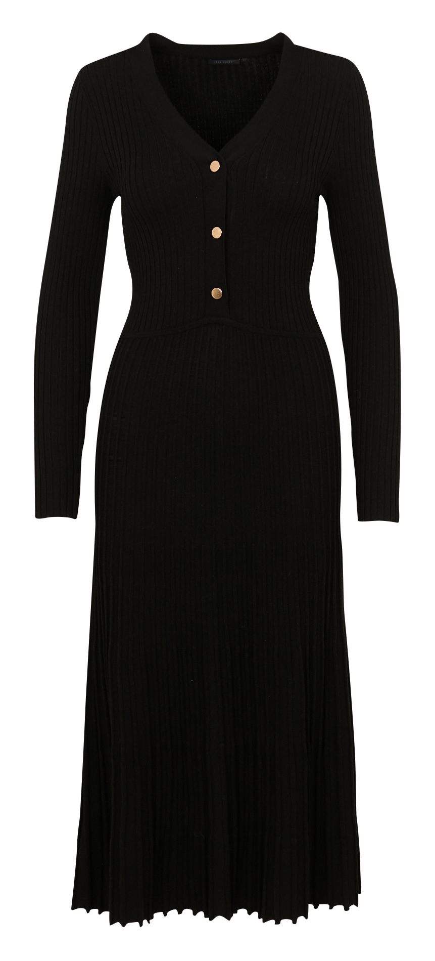 Robe longue col v  IKKS Noir