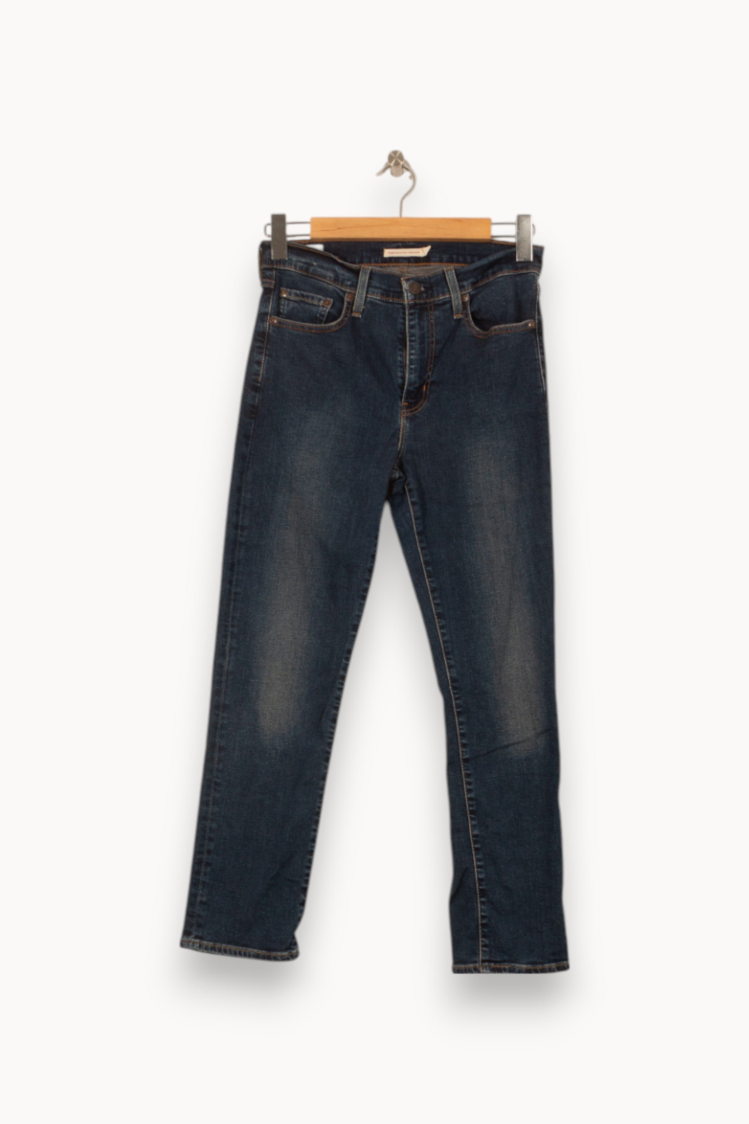 Cropped slim jeans with studs LEVI'S - Seconde main Blue
