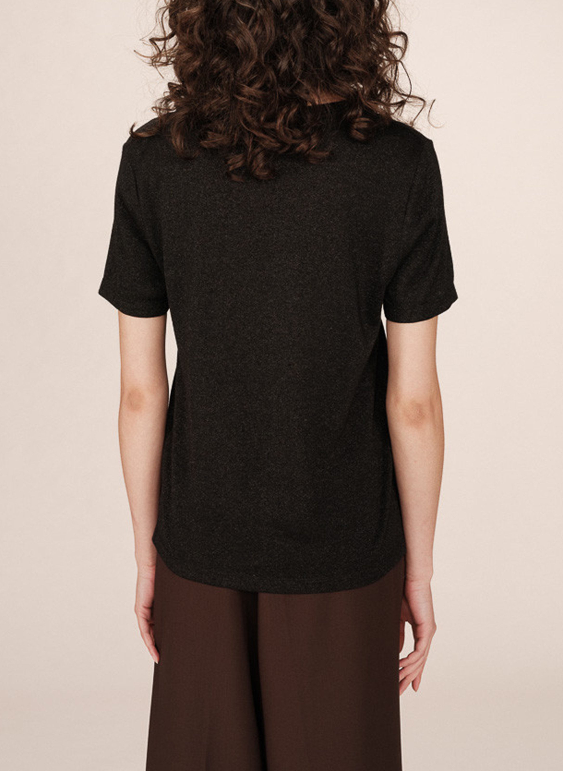 Tee-shirt col v  GRACE ET MILA Noir