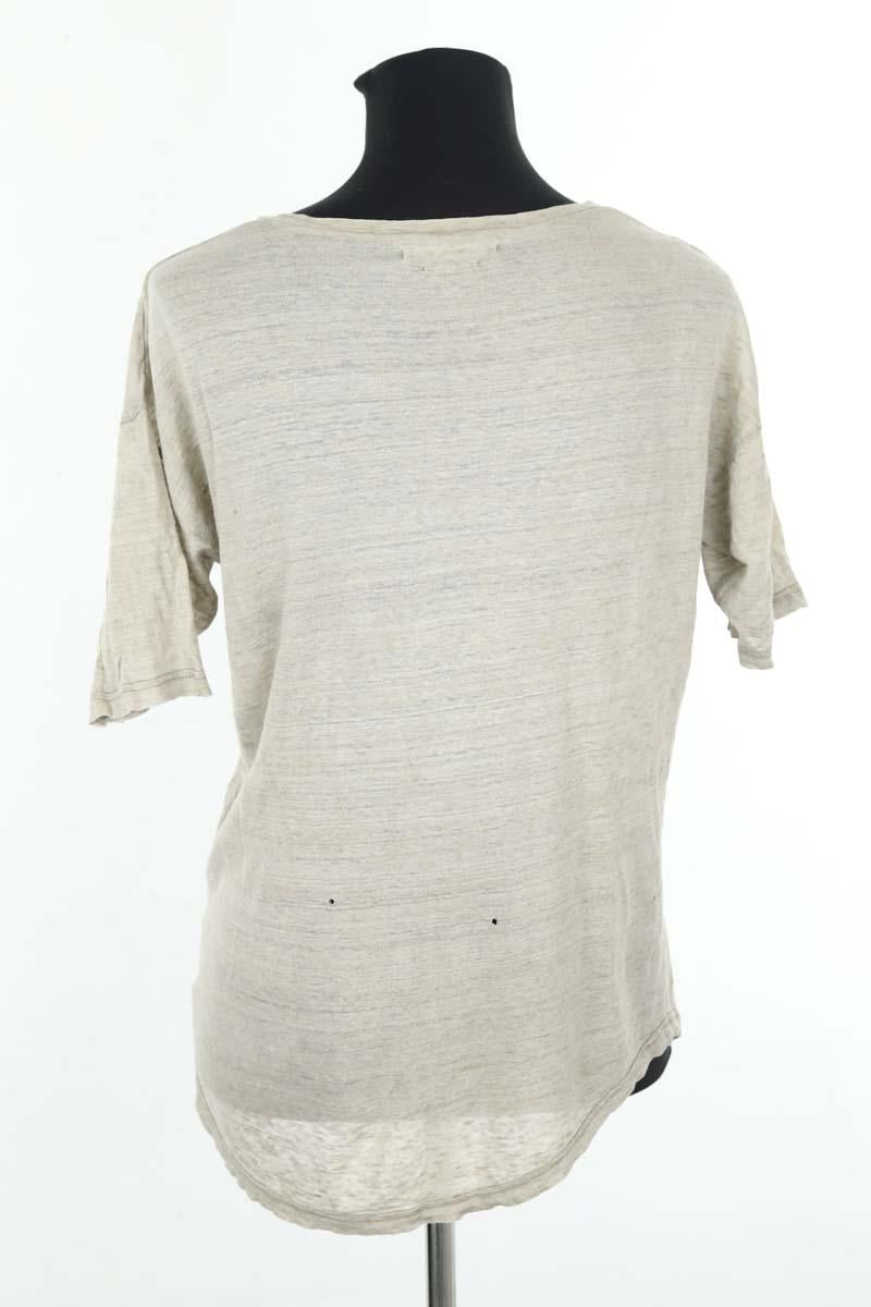 Linen T-shirt ISABEL MARANT - Seconde Main Beige