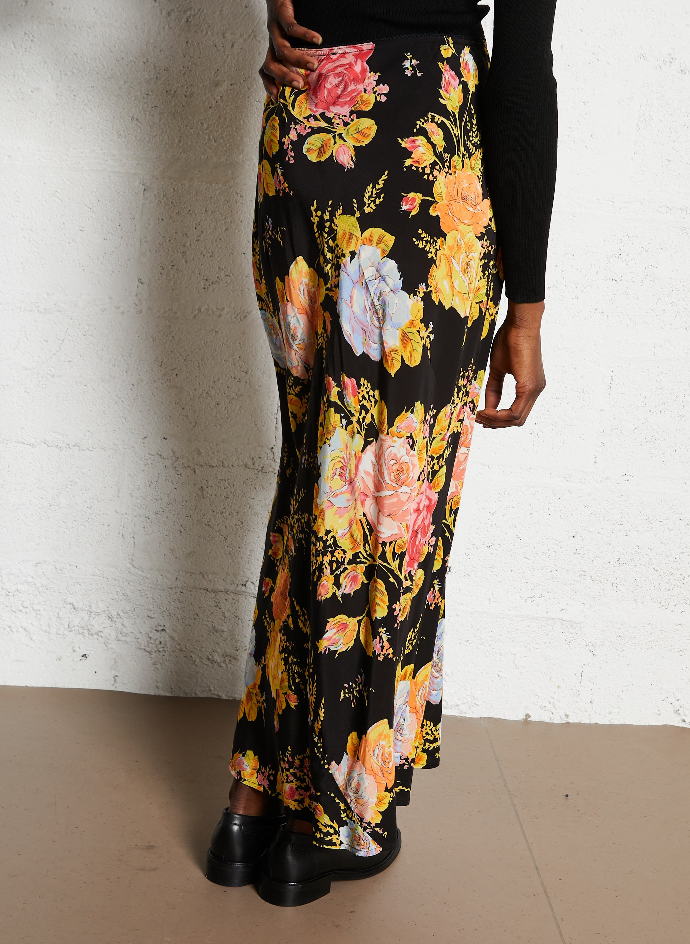 Jupe longue imprimée NEVER FULLY DRESSED Noir