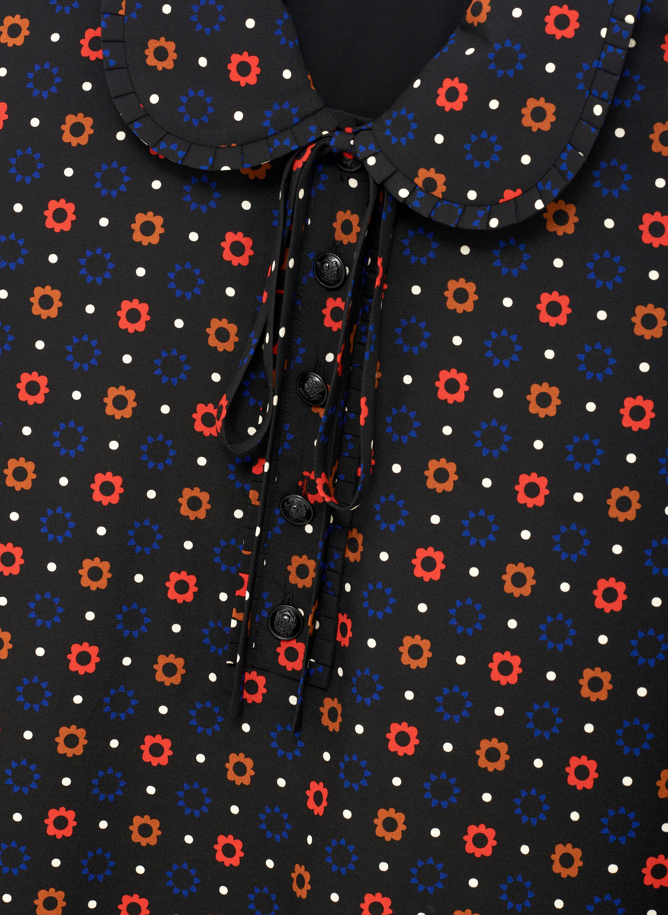 Short dress in printed silk blend fabric THE KOOPLES Black