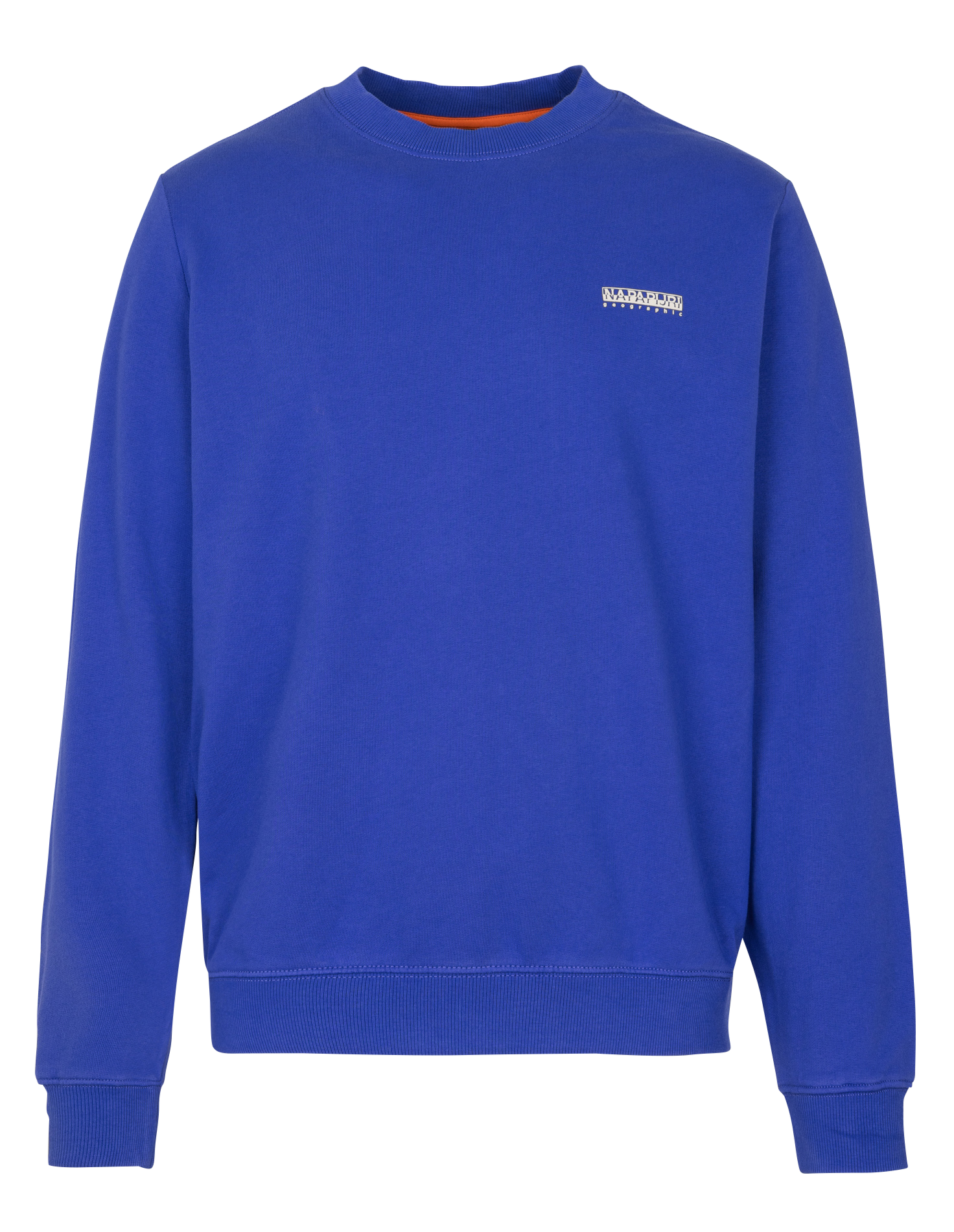 Sweat droit col rond en coton NAPAPIJRI Bleu