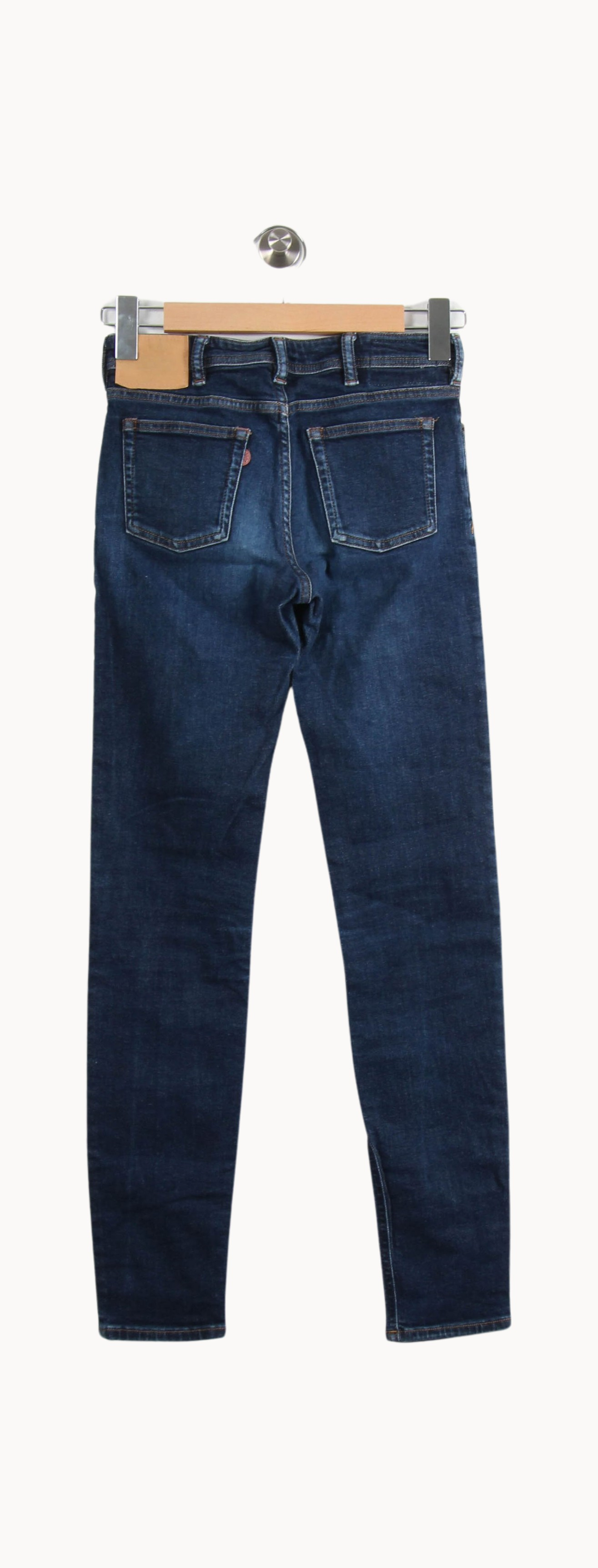 Cropped slim jeans with studs ACNE STUDIOS - Seconde Main Blue