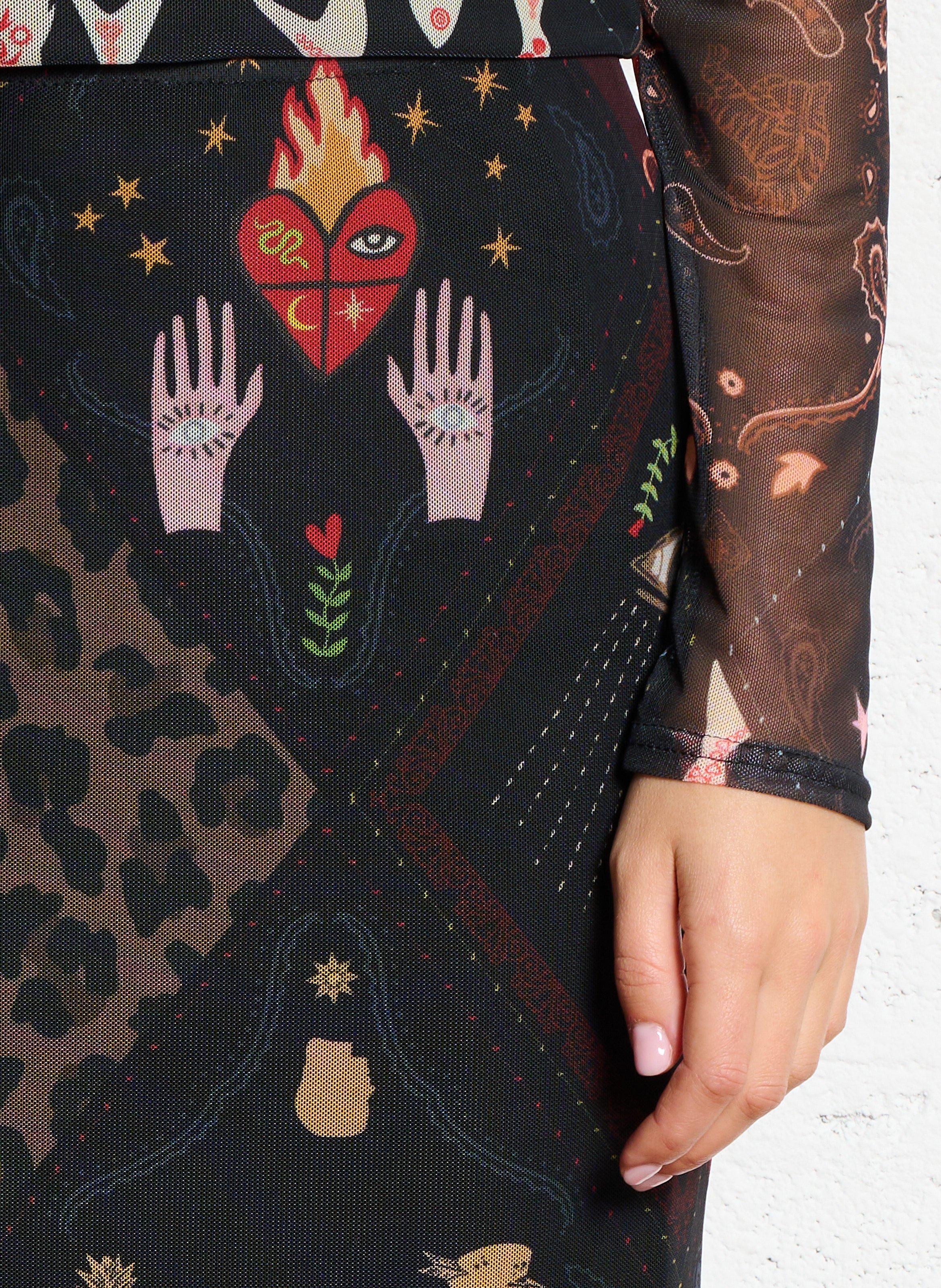 Jupe longue imprimée NEVER FULLY DRESSED Multicolore