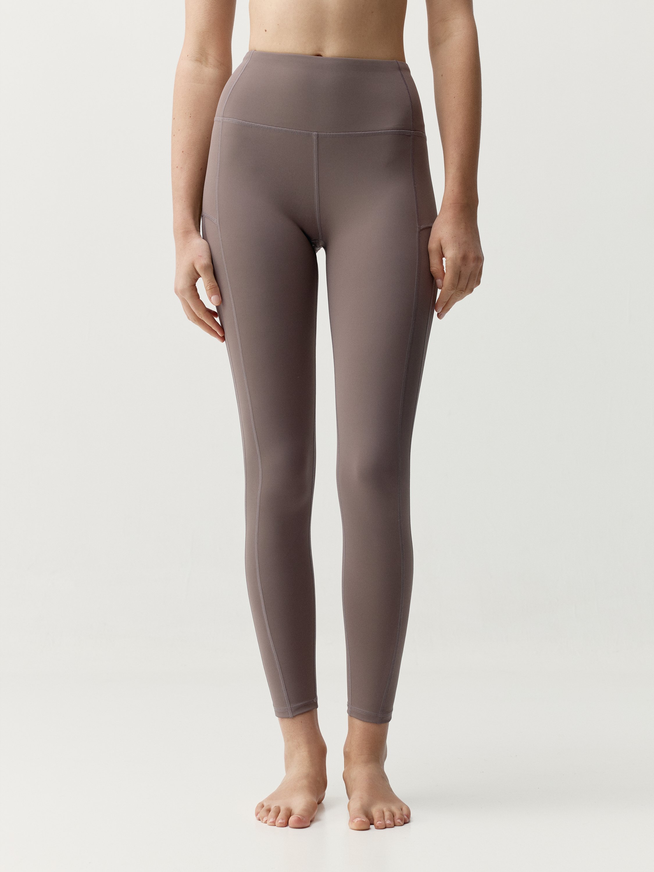 Long performance sports leggings BORN LIVING YOGA Brown