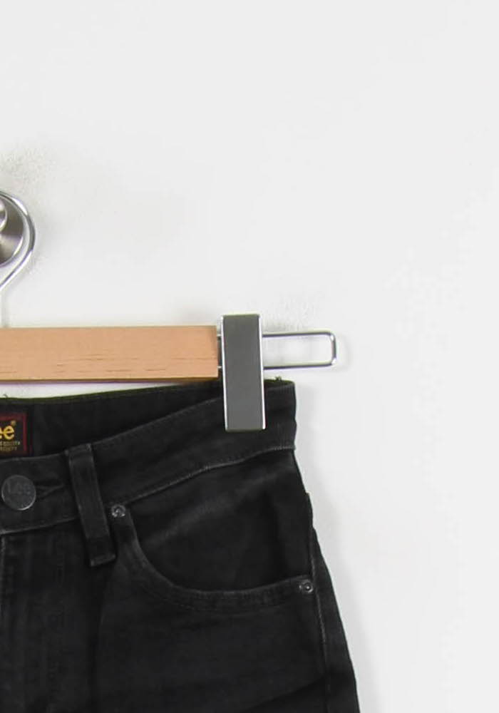 Cropped slim jeans with studs LEE - Seconde Main Black