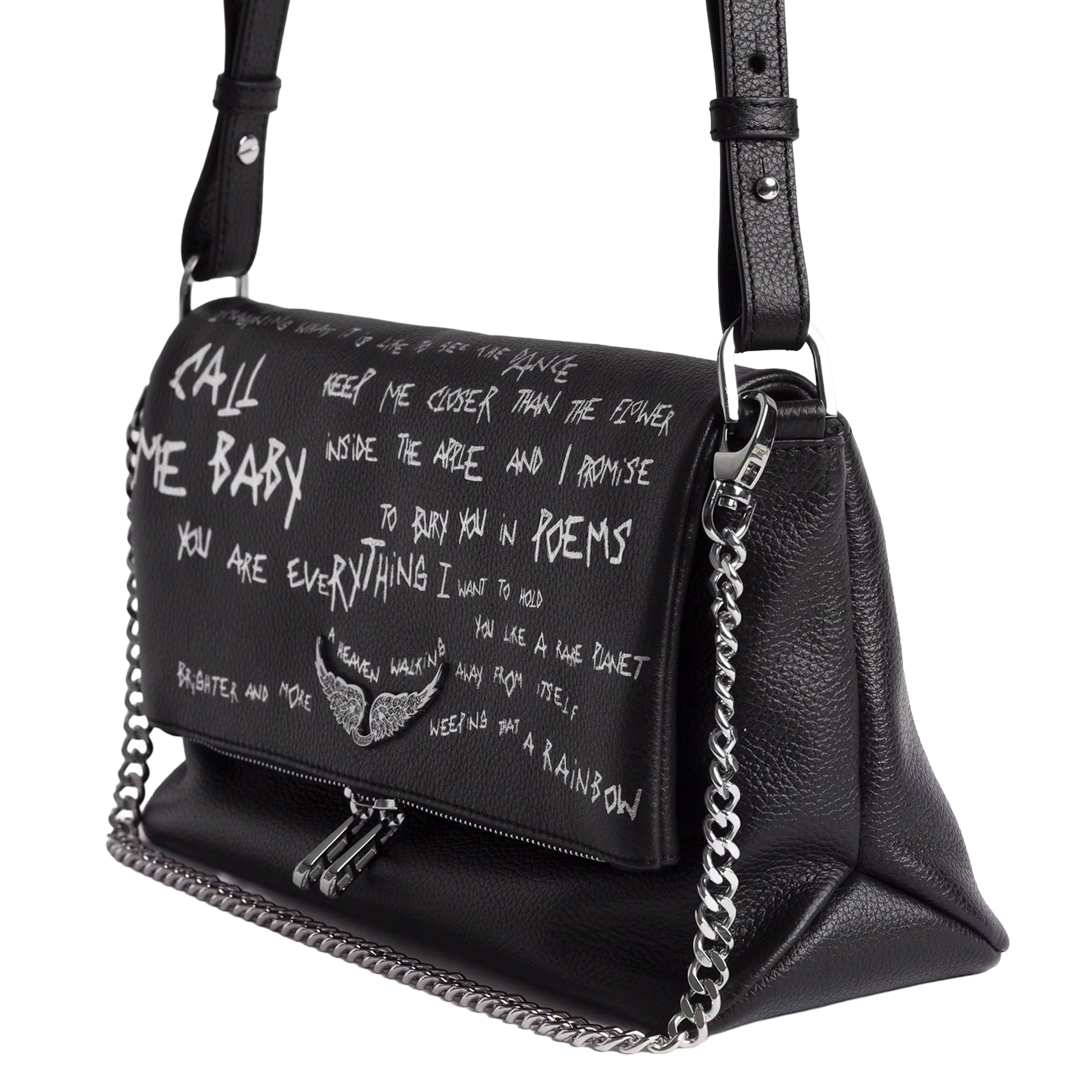 Leather clutch bag ZADIG&VOLTAIRE Black