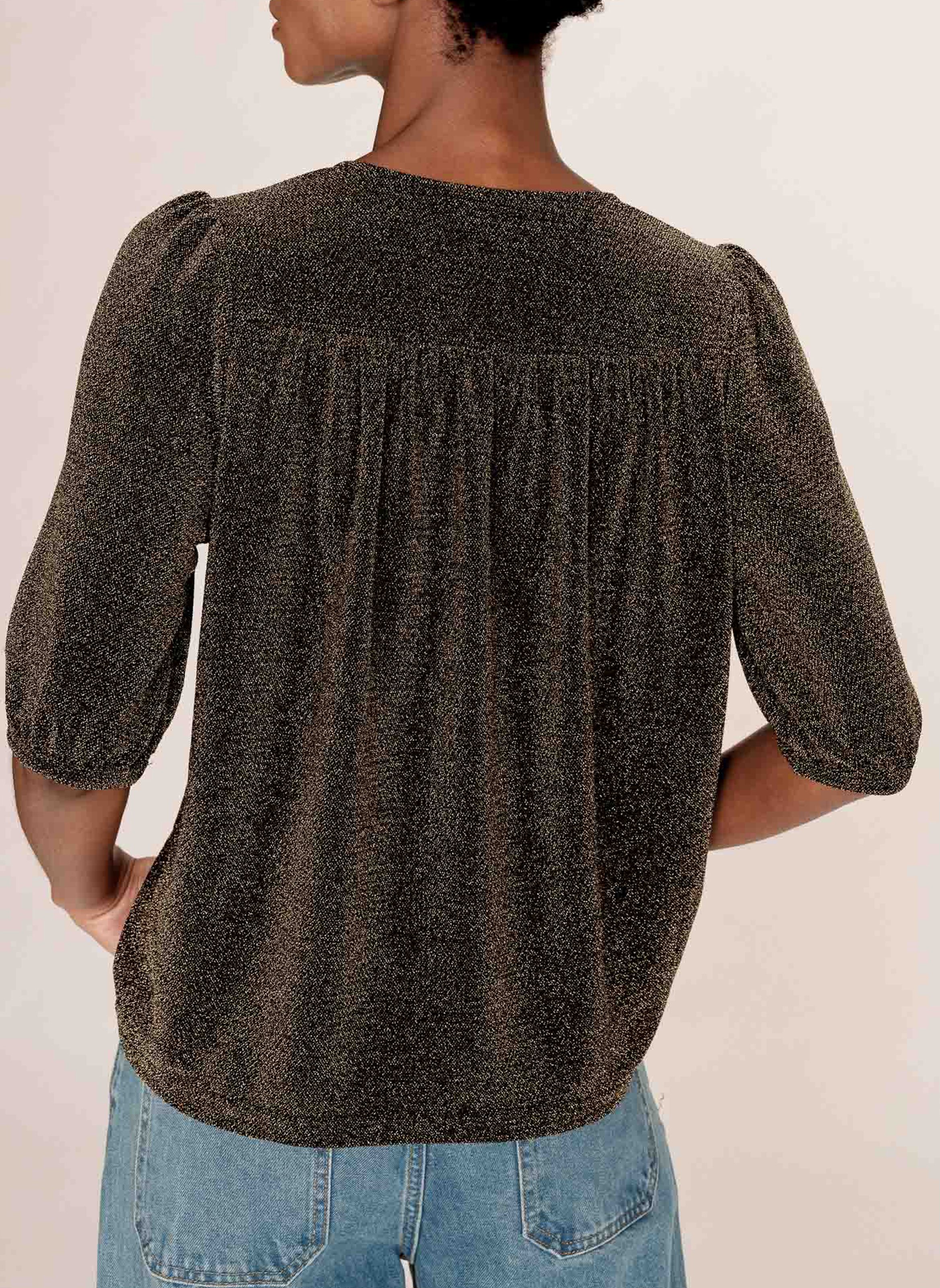 Blouse col V GRACE ET MILA Doré