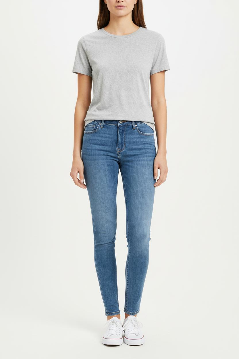 Cropped slim jeans with studs LEVI'S - Seconde main Blue