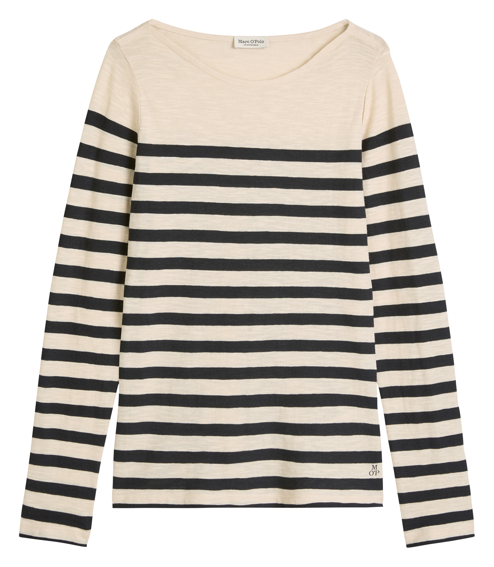 Straight striped cotton boat neck t-shirt MARC O'POLO Multicolored