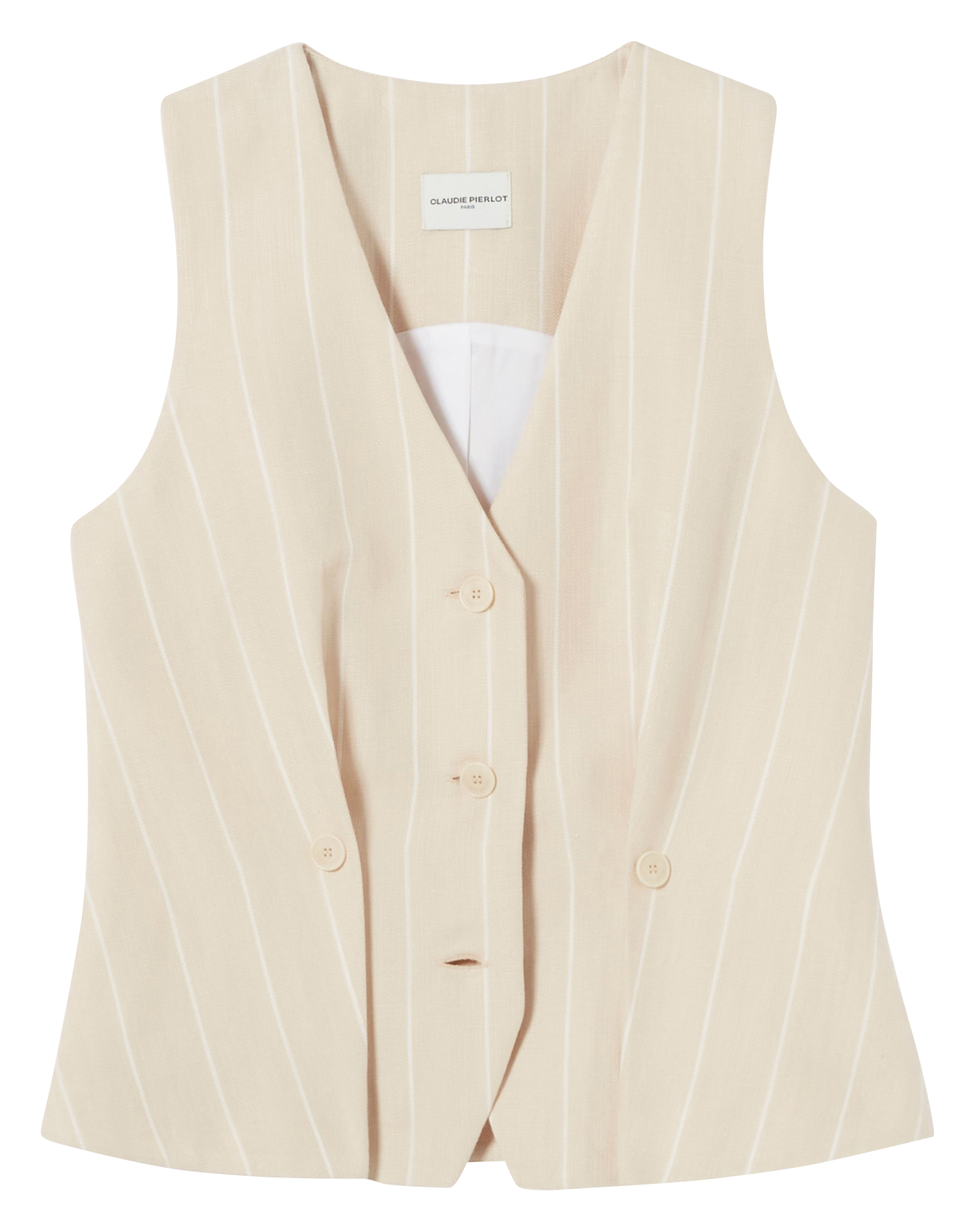 Veste col V  CLAUDIE PIERLOT Beige