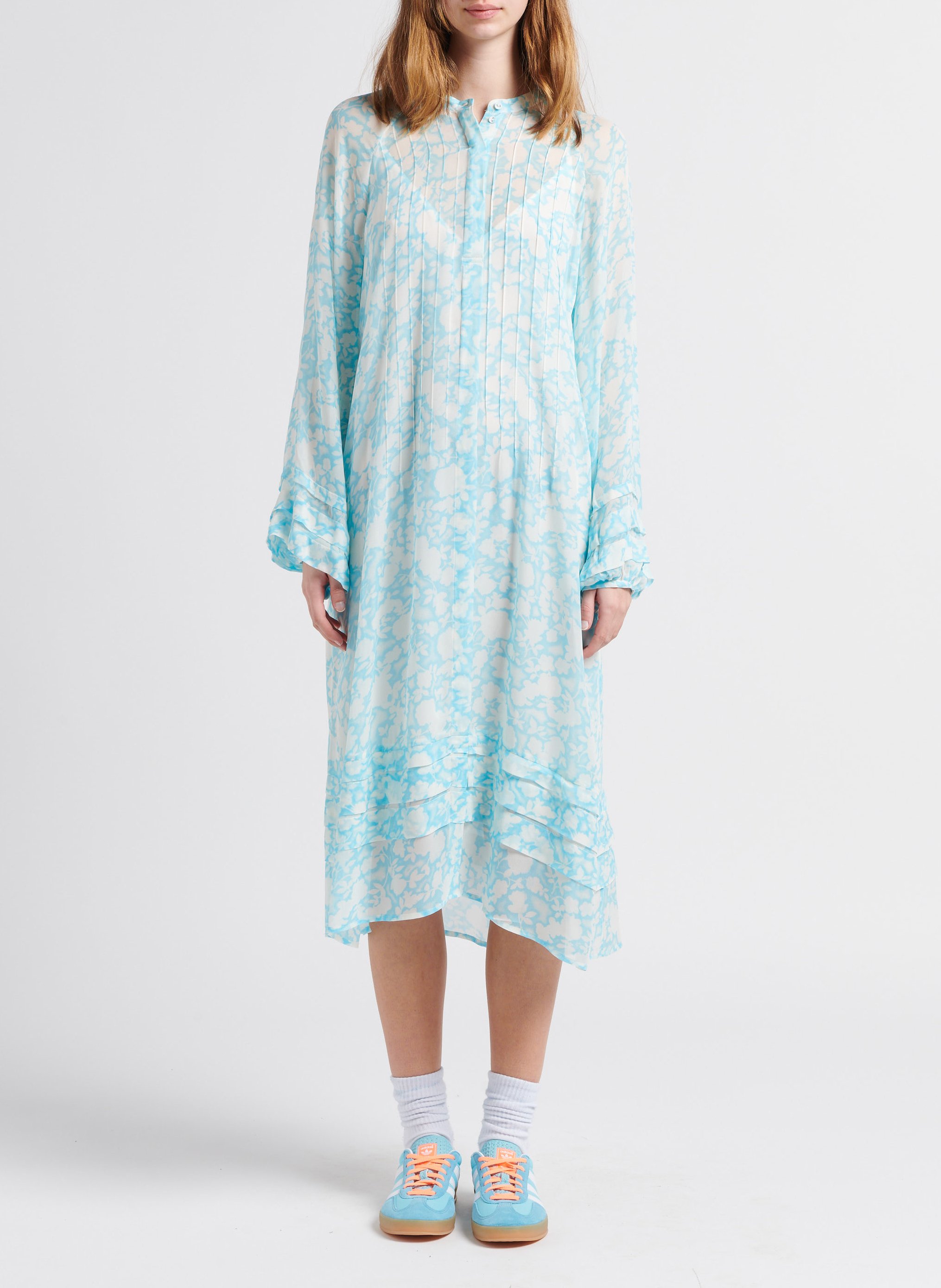 Halflange jurk met Maokraag SAMSOE SAMSOE Veelkleurig