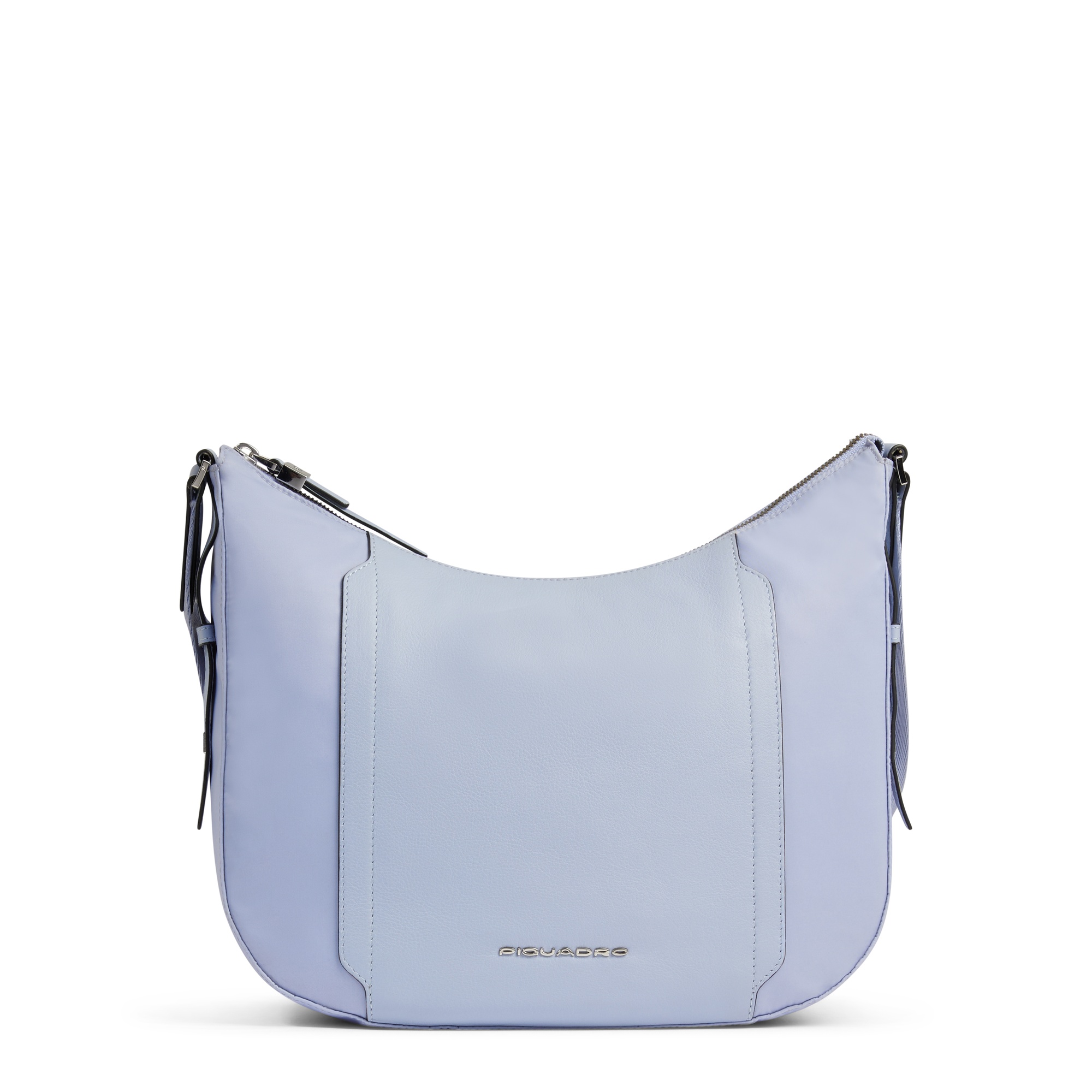 Women's shoulder bag for iPad® with RFID protection and pocket for Piquadro smart tracker PIQUADRO Purple