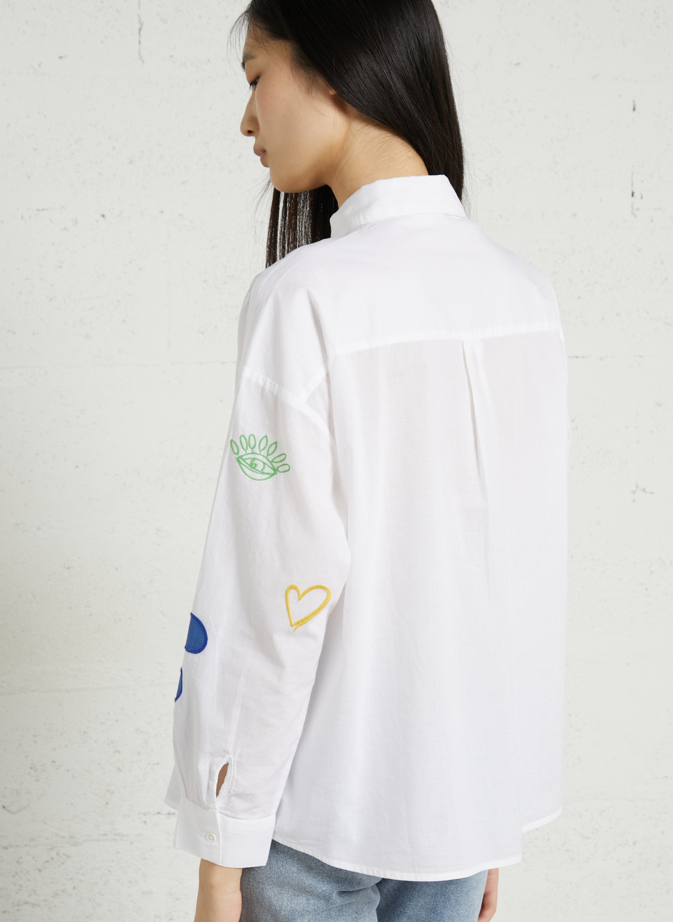 Chemise oversize en coton LA PETITE ETOILE Blanc