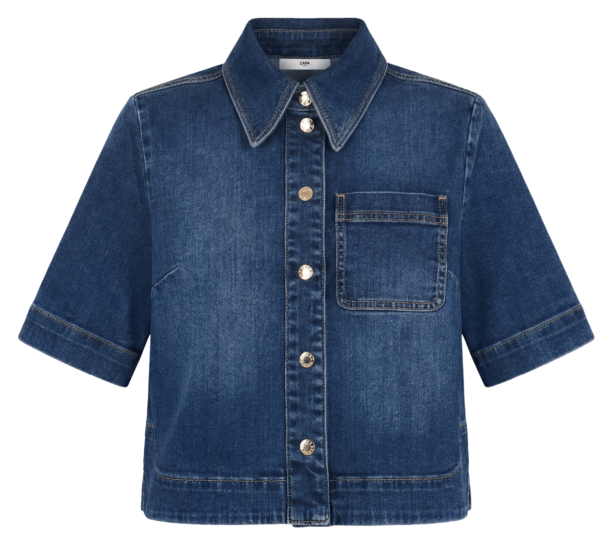 Klassisches Hemd aus Baumwollmischung ZAPA Blau