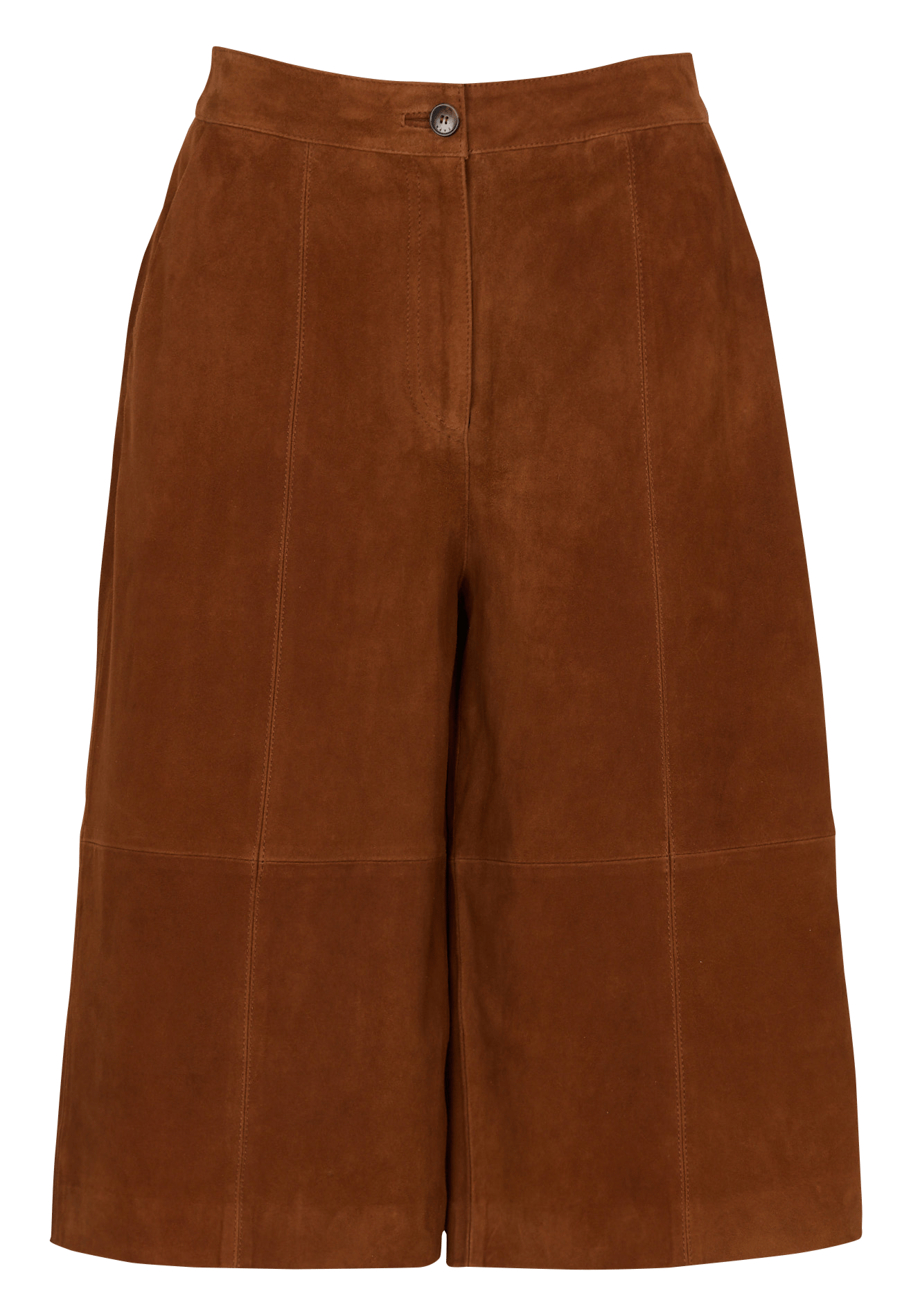 Grote leren bermuda ZAPA Bruin