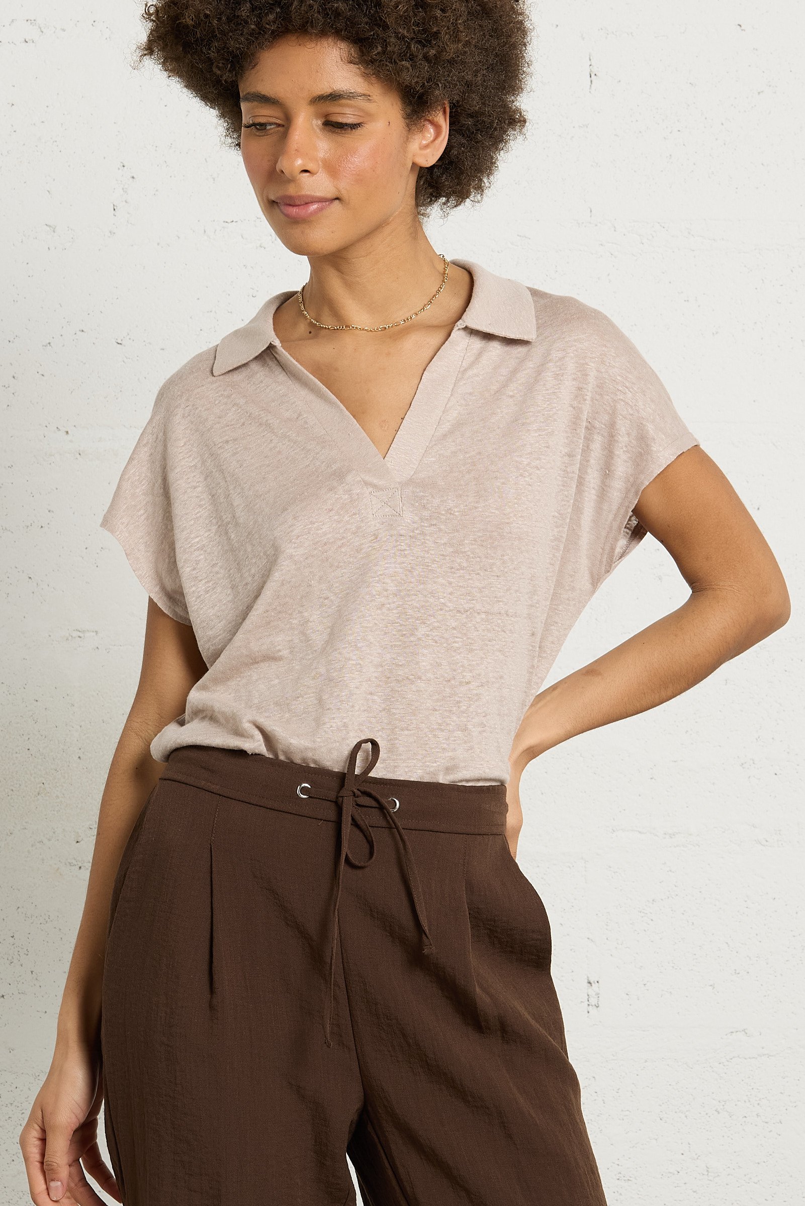 Weites Leinen-T-Shirt SUD EXPRESS