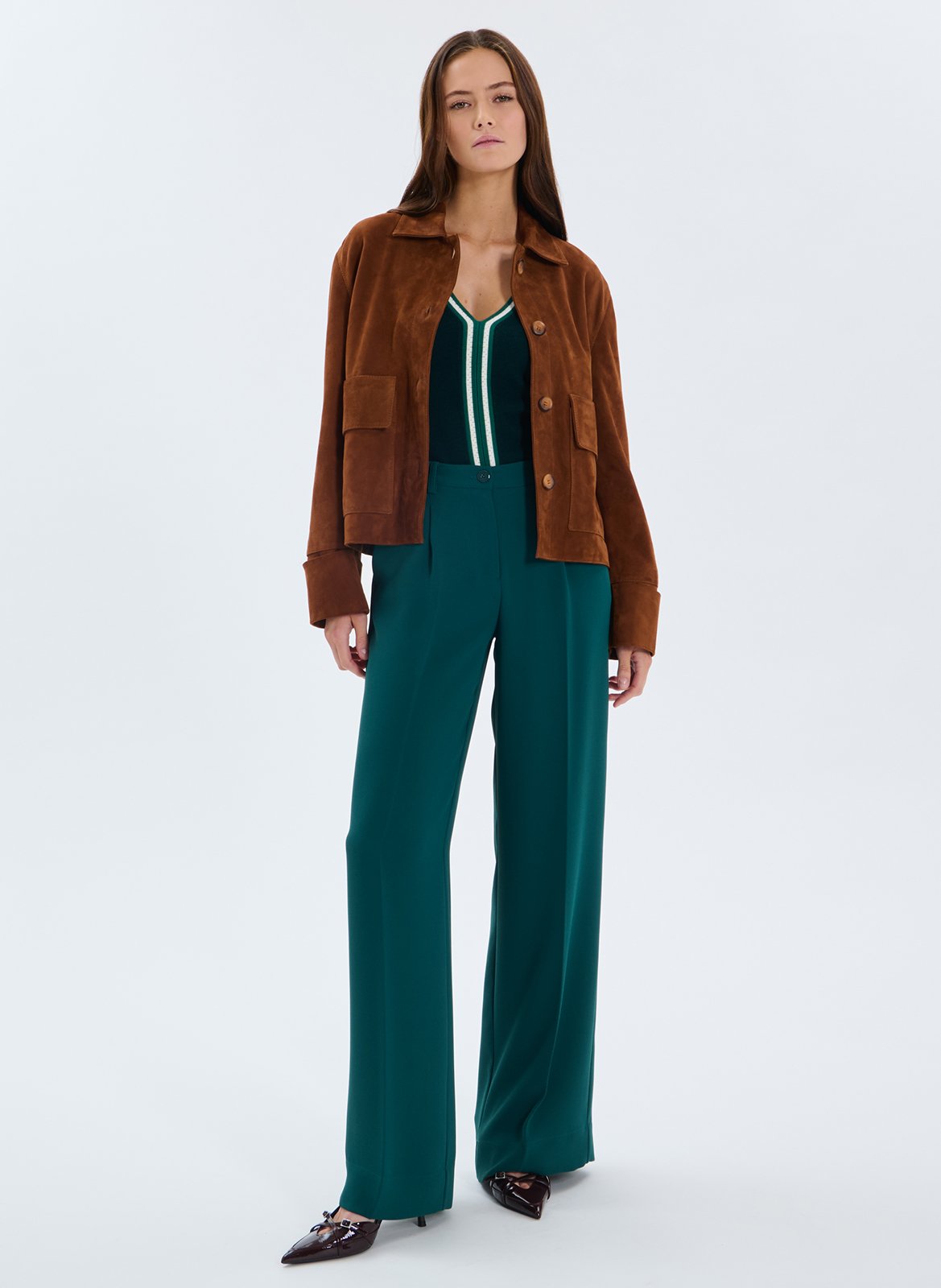 Pantalon à pinces ZAPA Vert