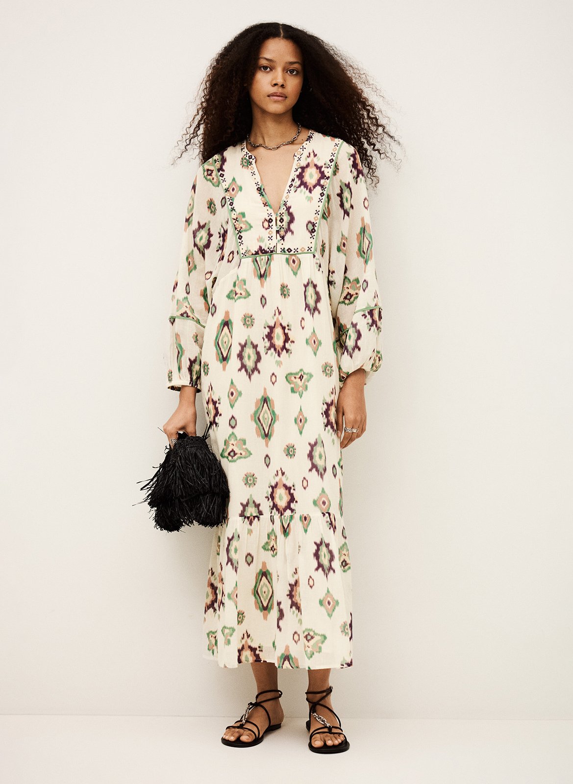 Halflange jurk met print BA&SH